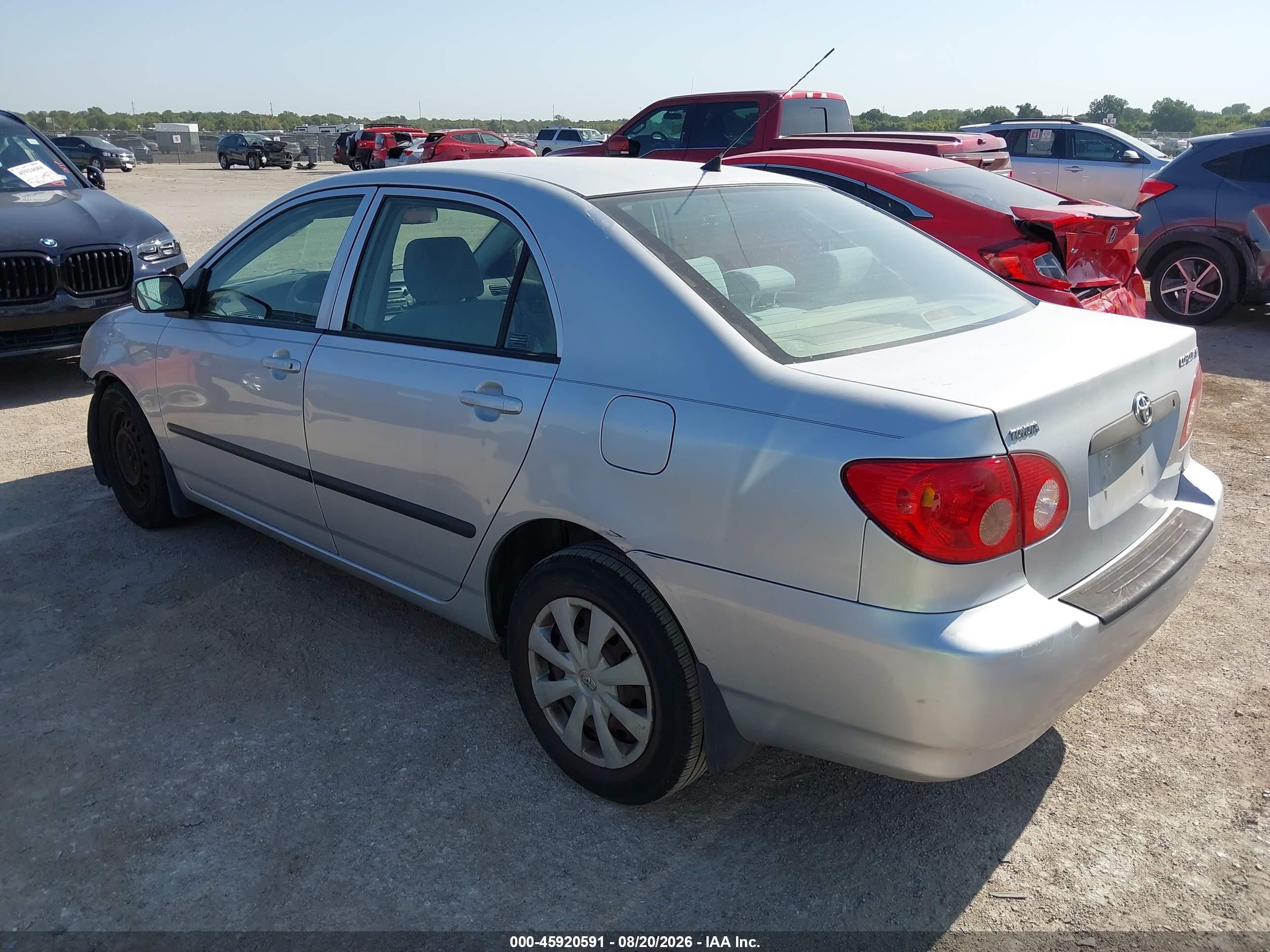 2006 Toyota Corolla Ce Silver vin: JTDBR32E960077869