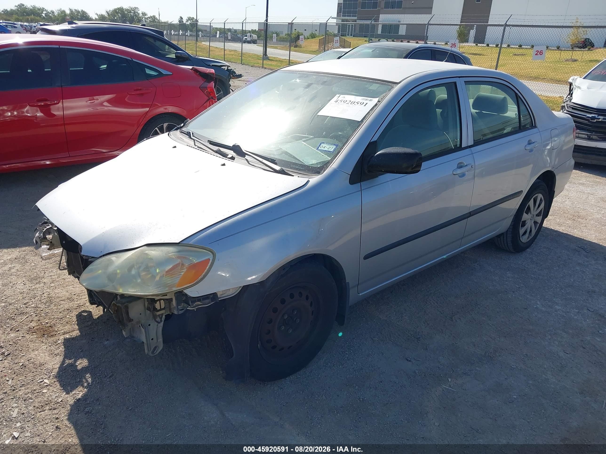 2006 Toyota Corolla Ce Silver vin: JTDBR32E960077869