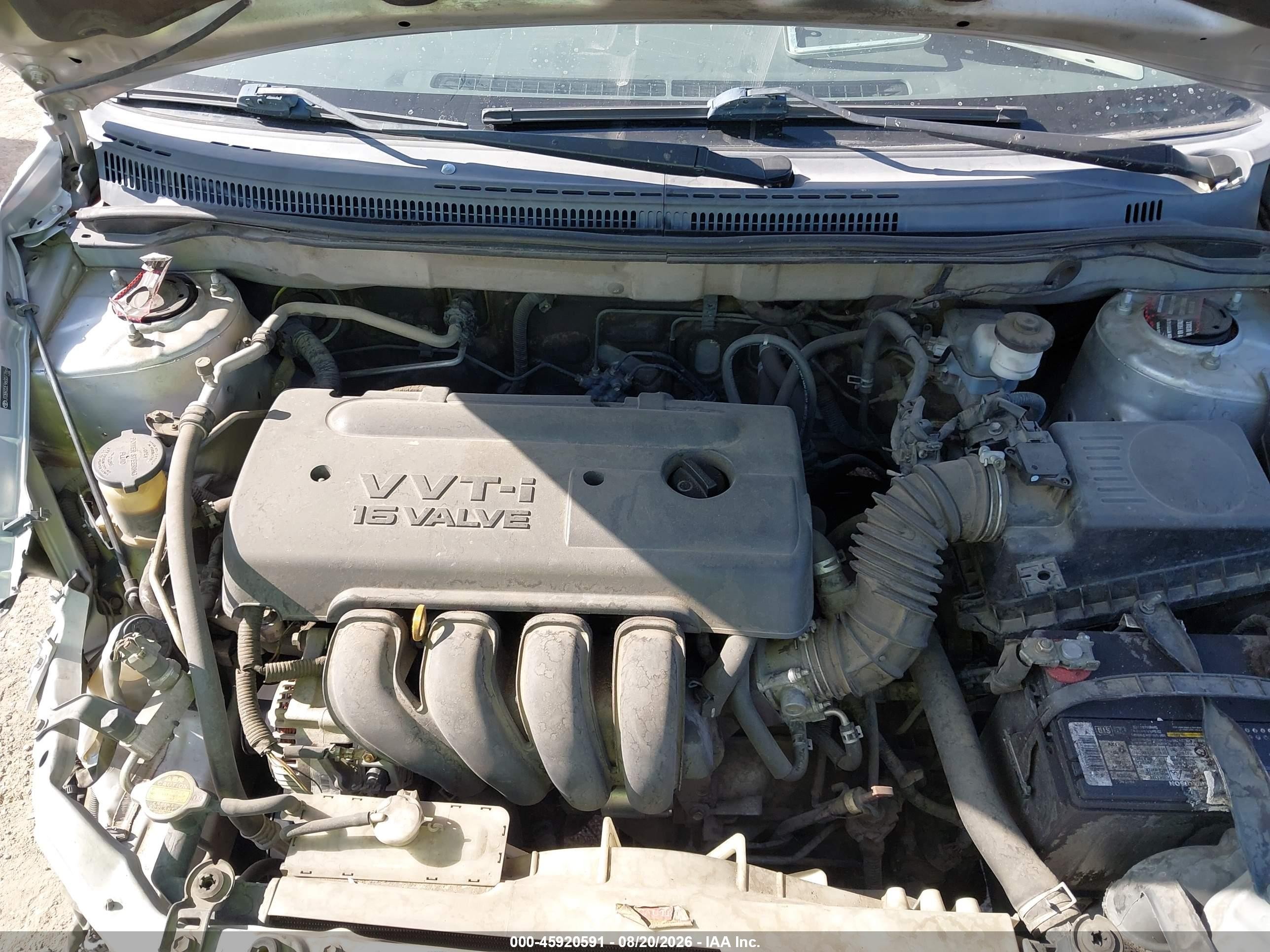 2006 Toyota Corolla Ce Silver vin: JTDBR32E960077869