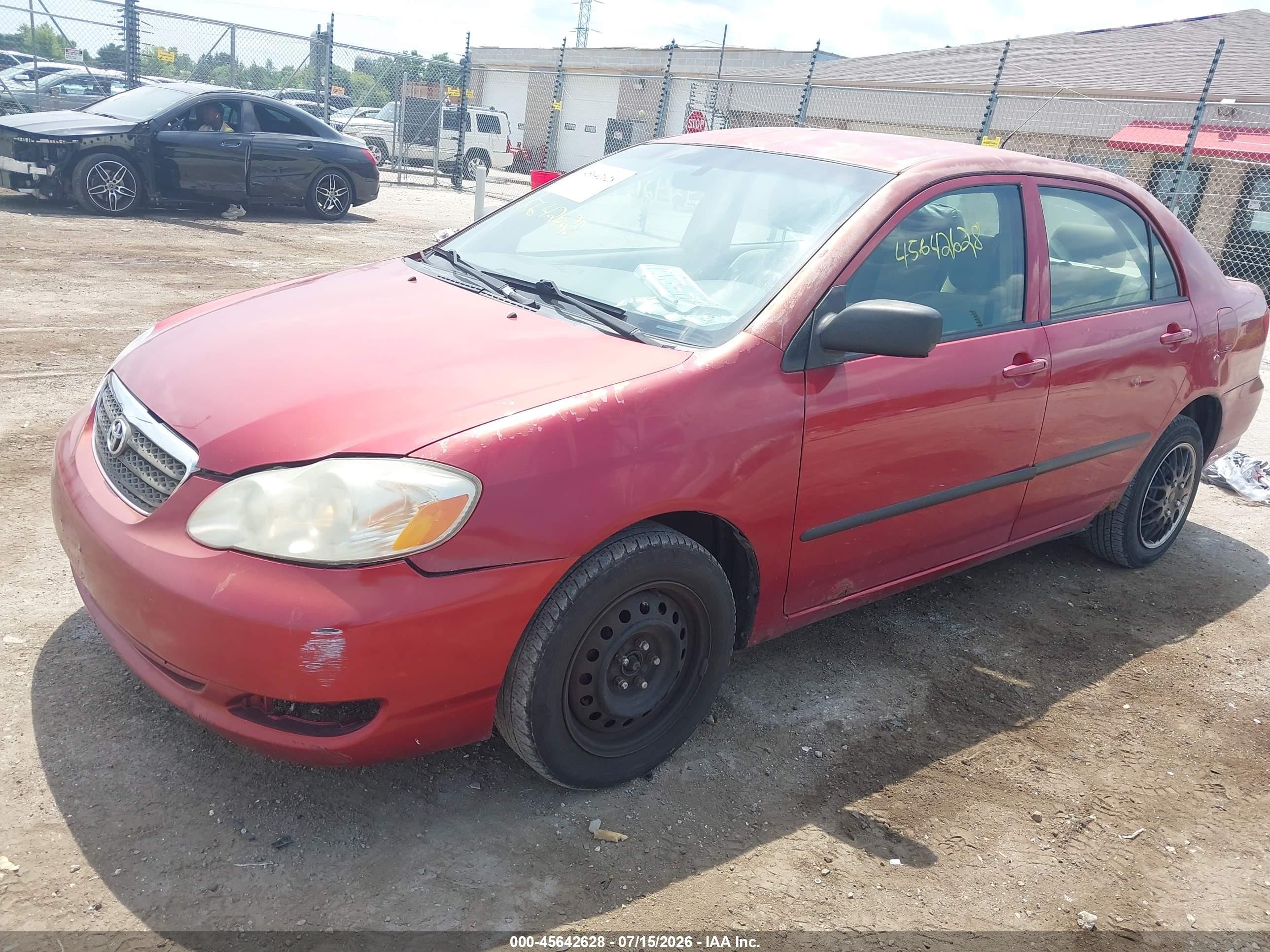 2006 Toyota Corolla Ce Red vin: JTDBR32E960081176