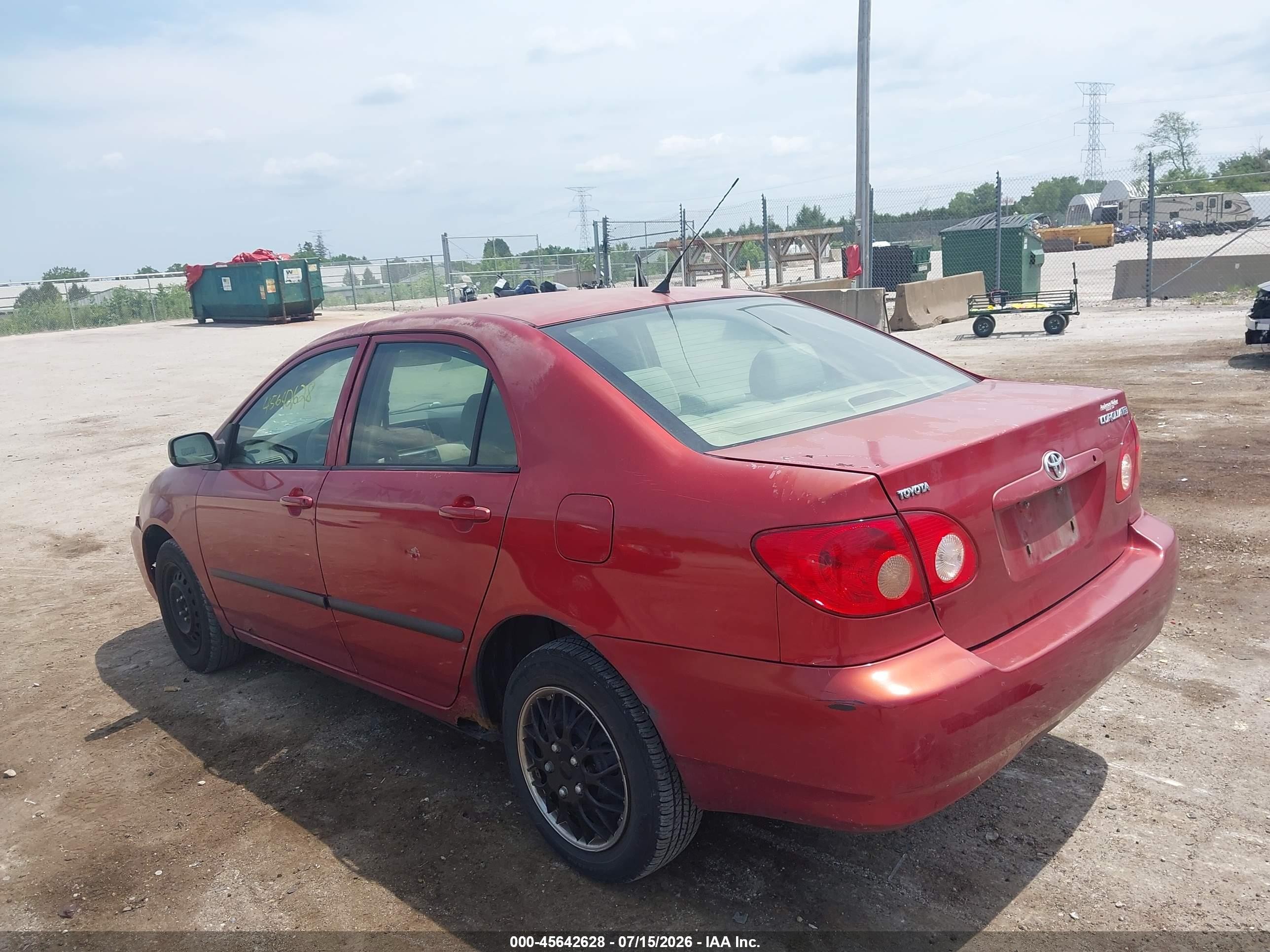 2006 Toyota Corolla Ce Red vin: JTDBR32E960081176