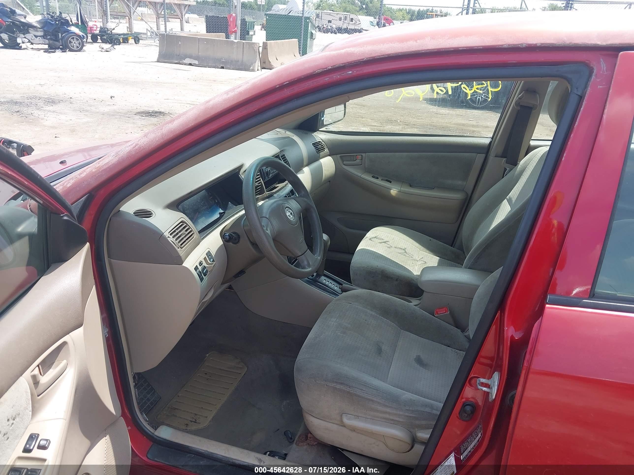 2006 Toyota Corolla Ce Red vin: JTDBR32E960081176