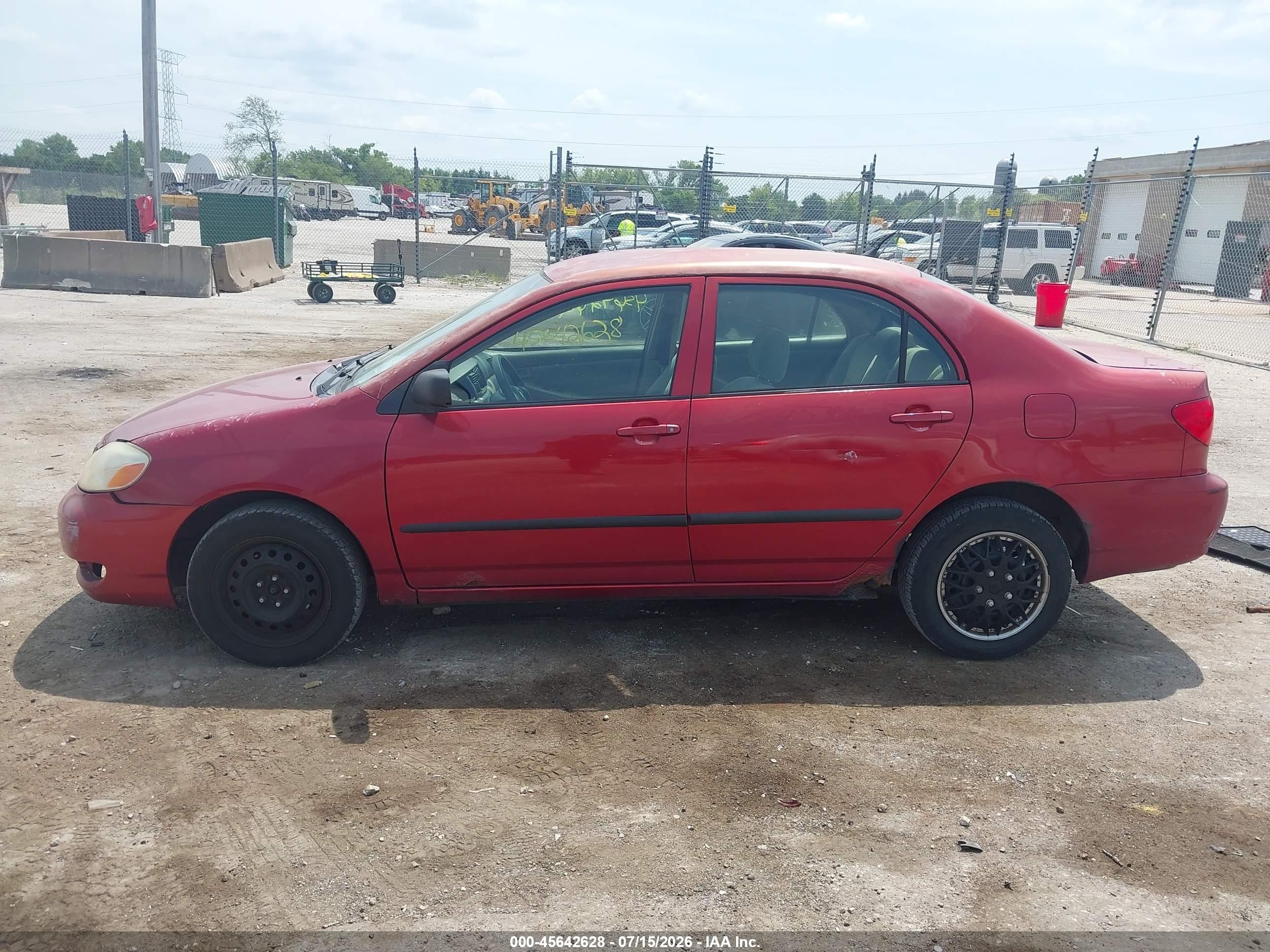 2006 Toyota Corolla Ce Red vin: JTDBR32E960081176