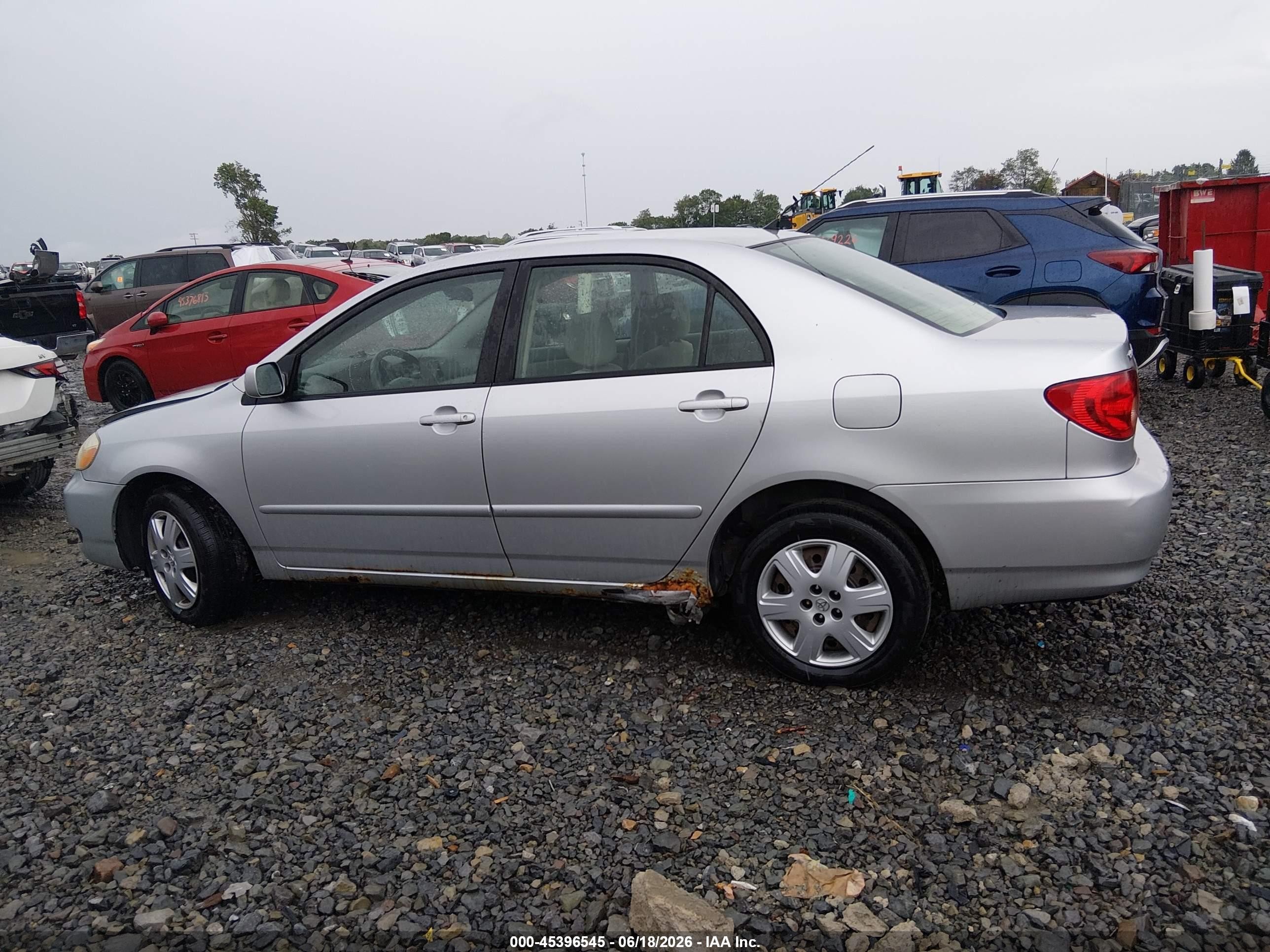 2006 Toyota Corolla Le Silver vin: JTDBR32E960086670