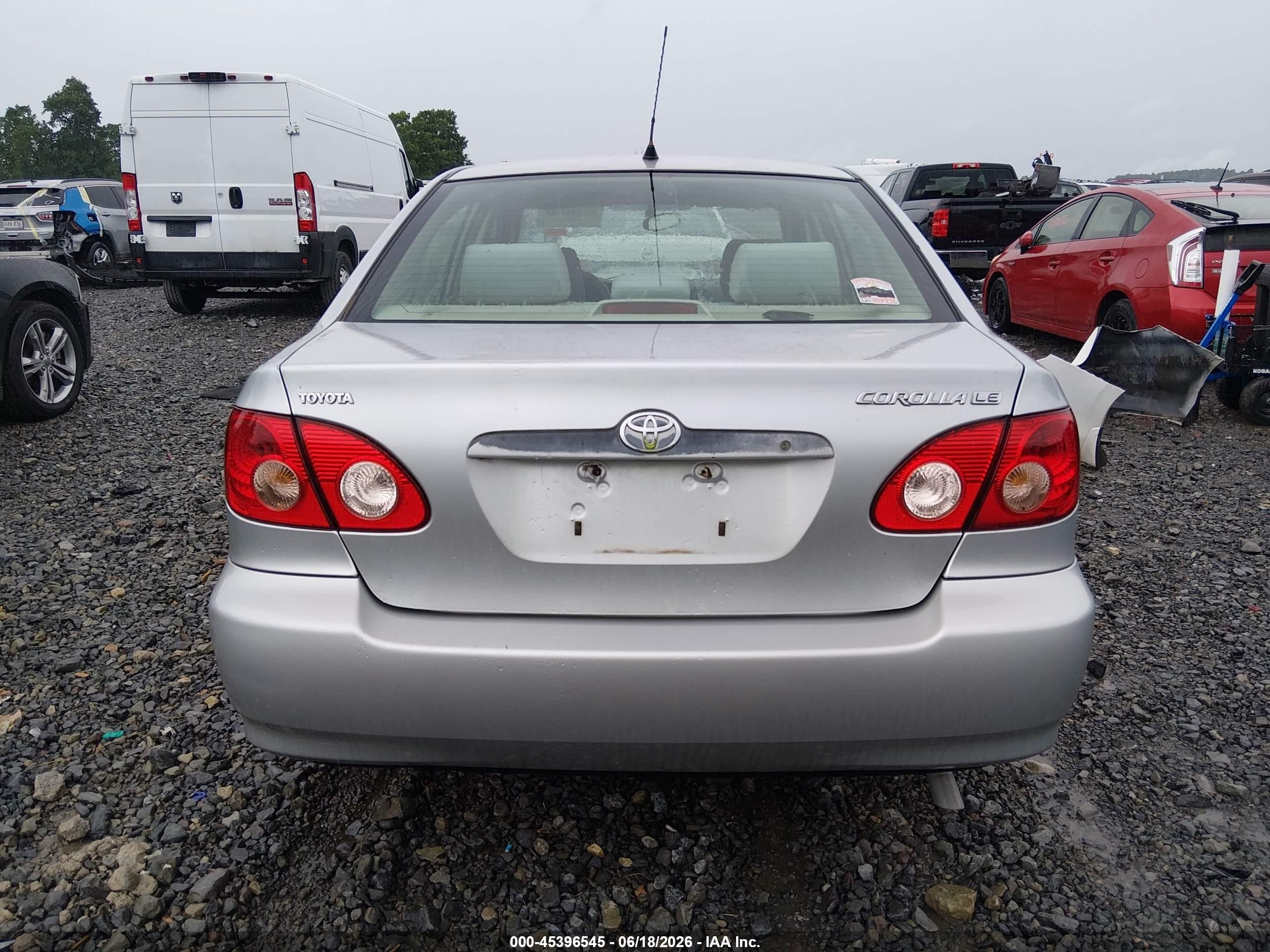 2006 Toyota Corolla Le Silver vin: JTDBR32E960086670
