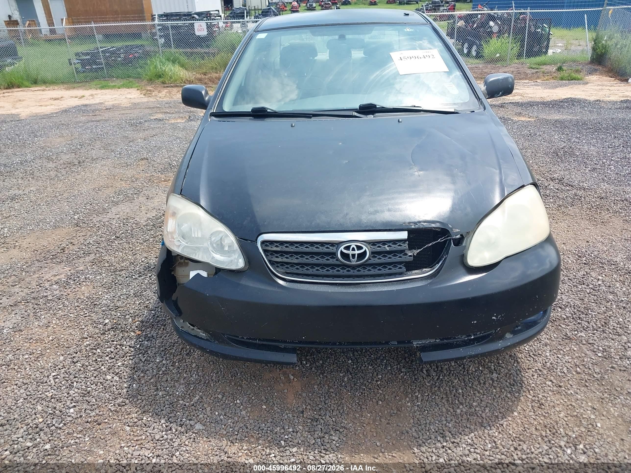 2006 Toyota Corolla Ce Черный vin: JTDBR32E960091125