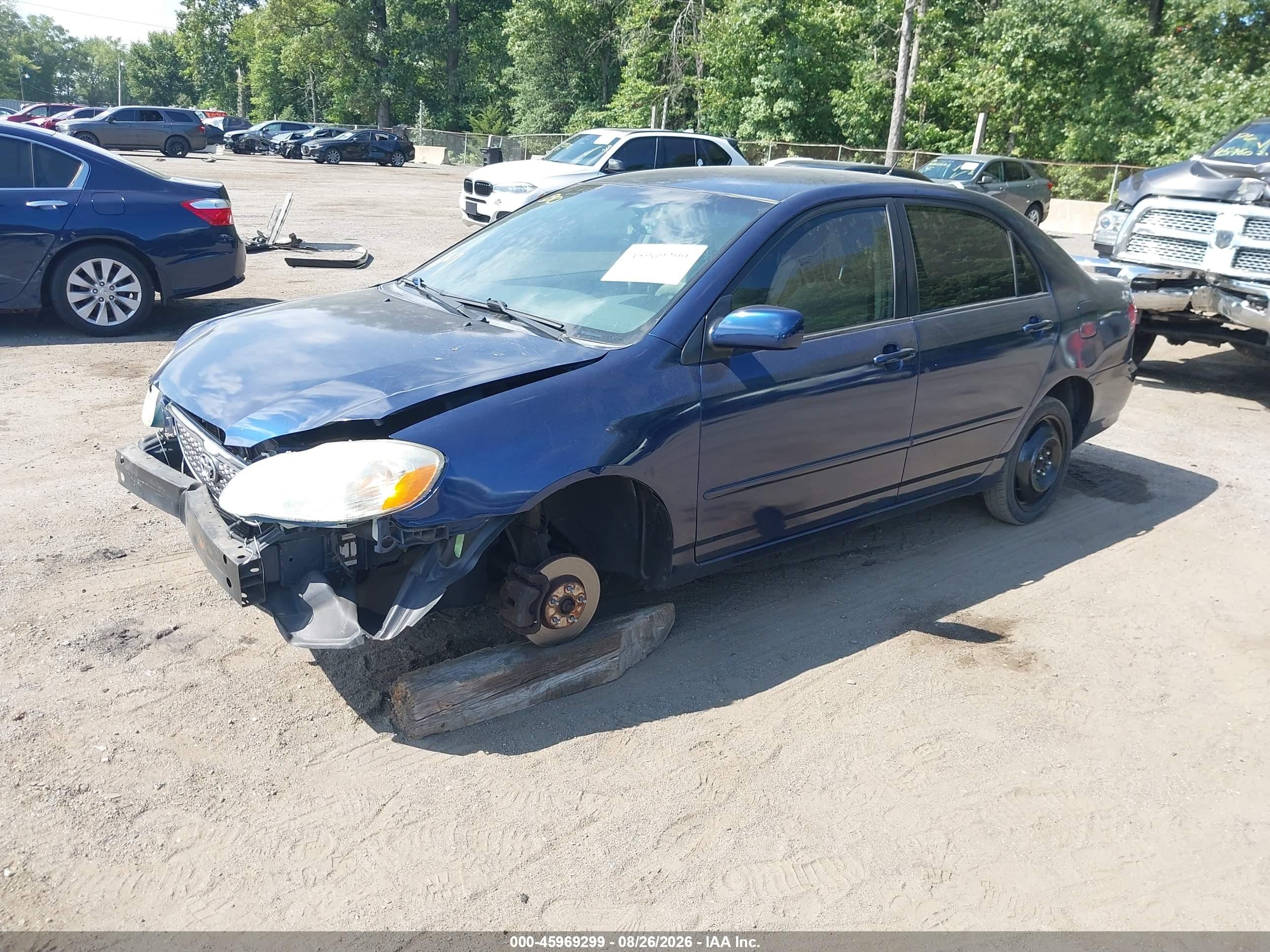 2006 Toyota Corolla Le Blue vin: JTDBR32E960093375