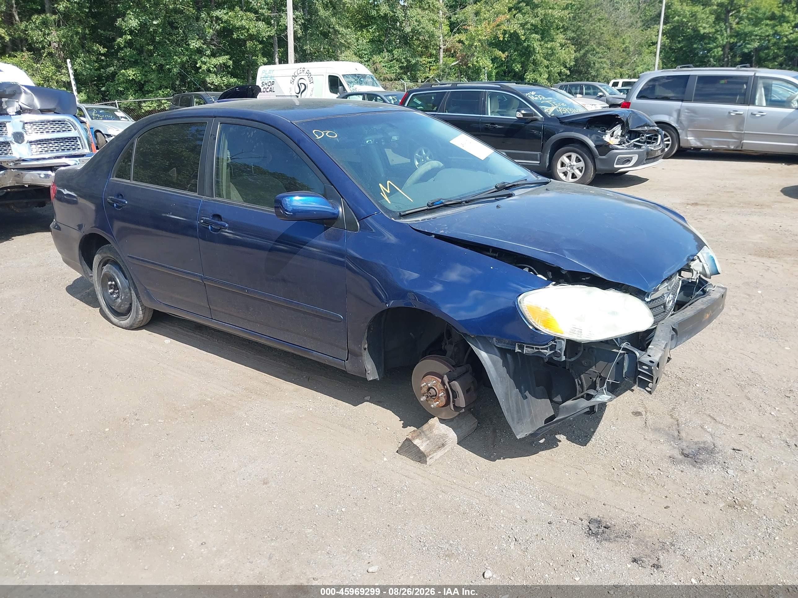 2006 Toyota Corolla Le Blue vin: JTDBR32E960093375