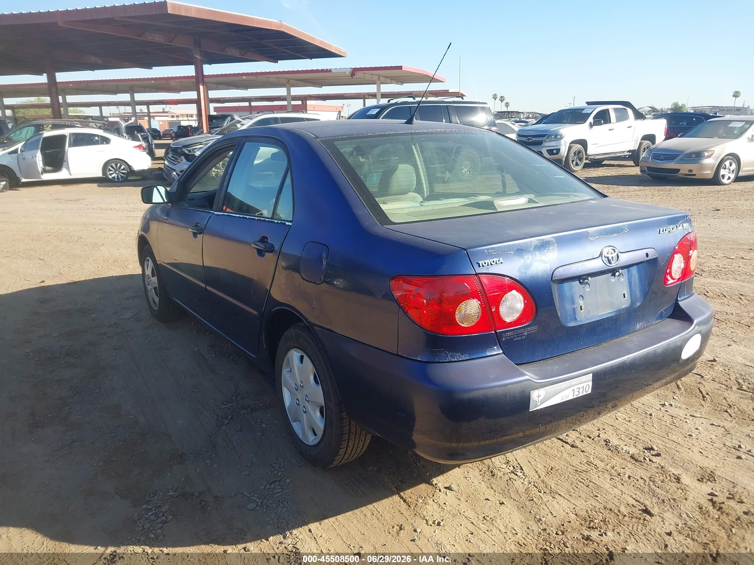 2006 Toyota Corolla Le Blue vin: JTDBR32E960099371