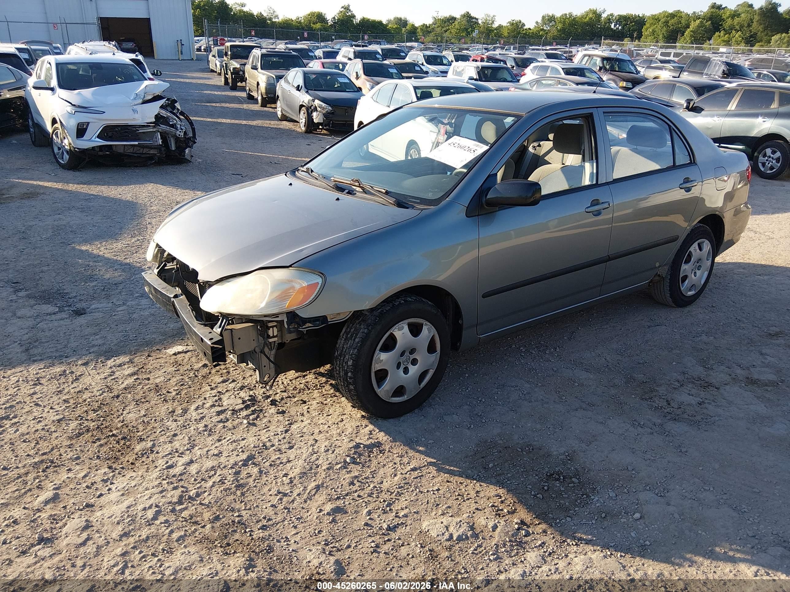 2003 Toyota Corolla Ce Серый vin: JTDBR32EX30038784