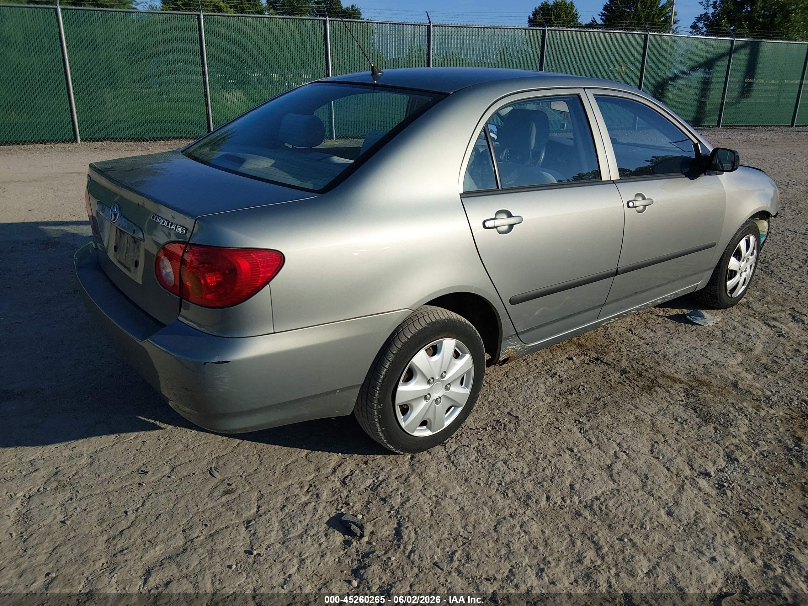 2003 Toyota Corolla Ce Серый vin: JTDBR32EX30038784