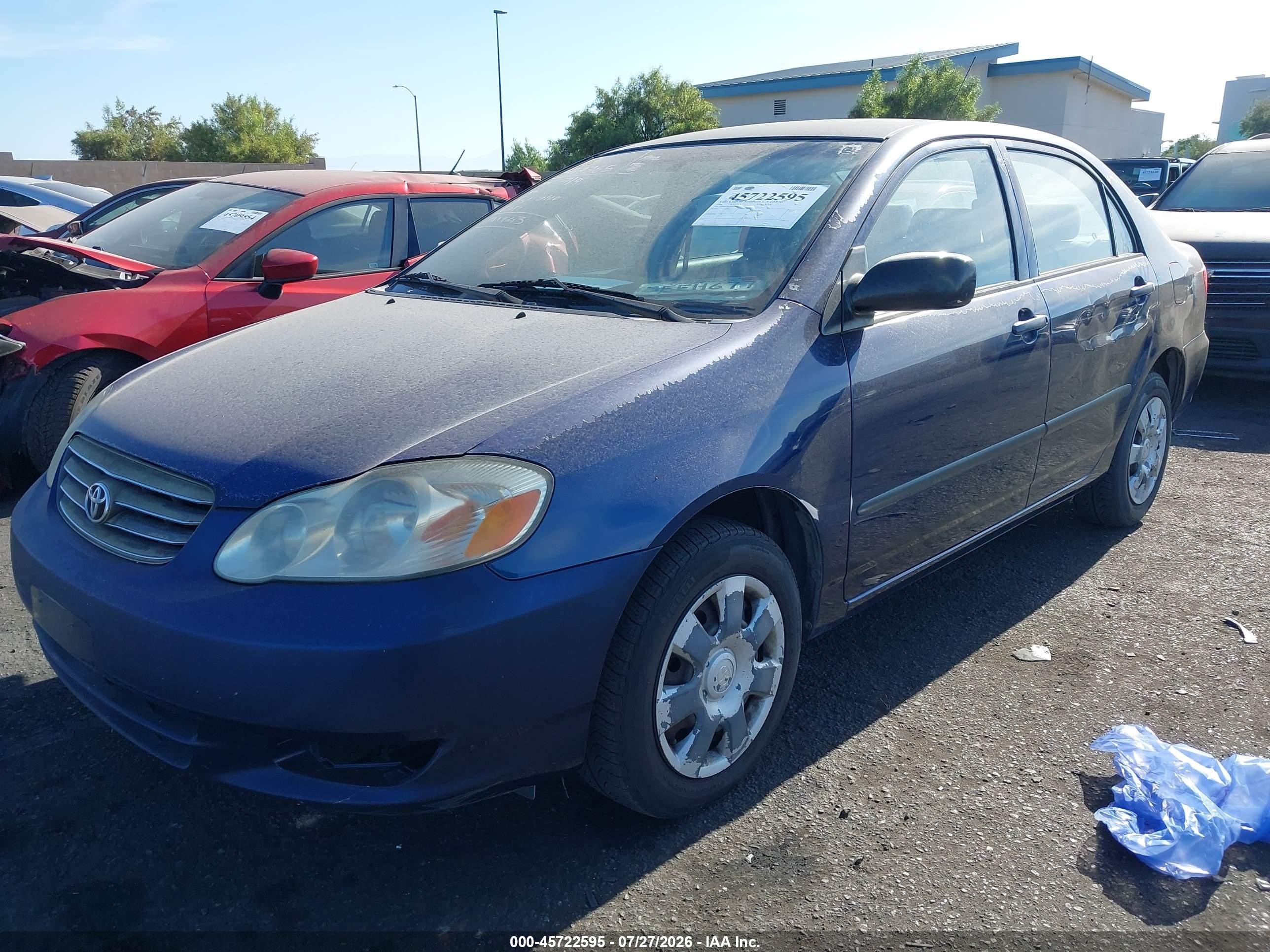 2004 Toyota Corolla Ce Blue vin: JTDBR32EX42034661