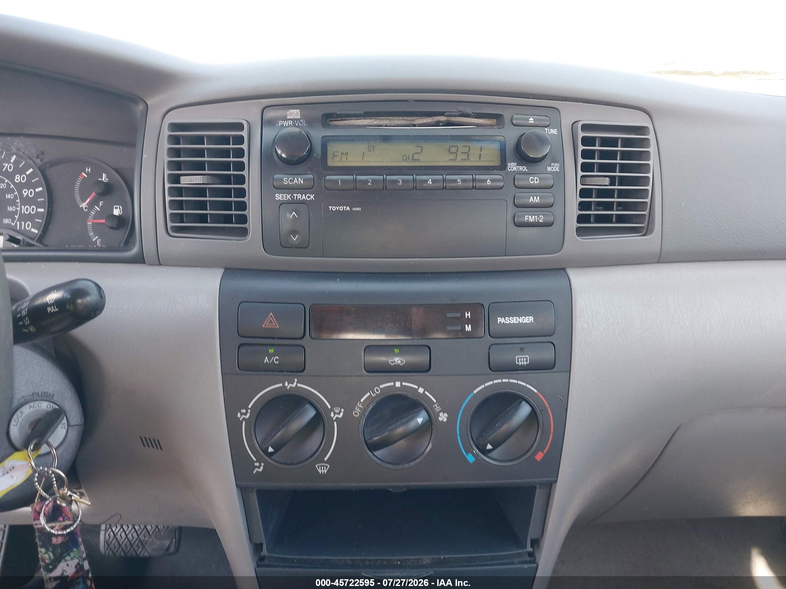 2004 Toyota Corolla Ce Blue vin: JTDBR32EX42034661