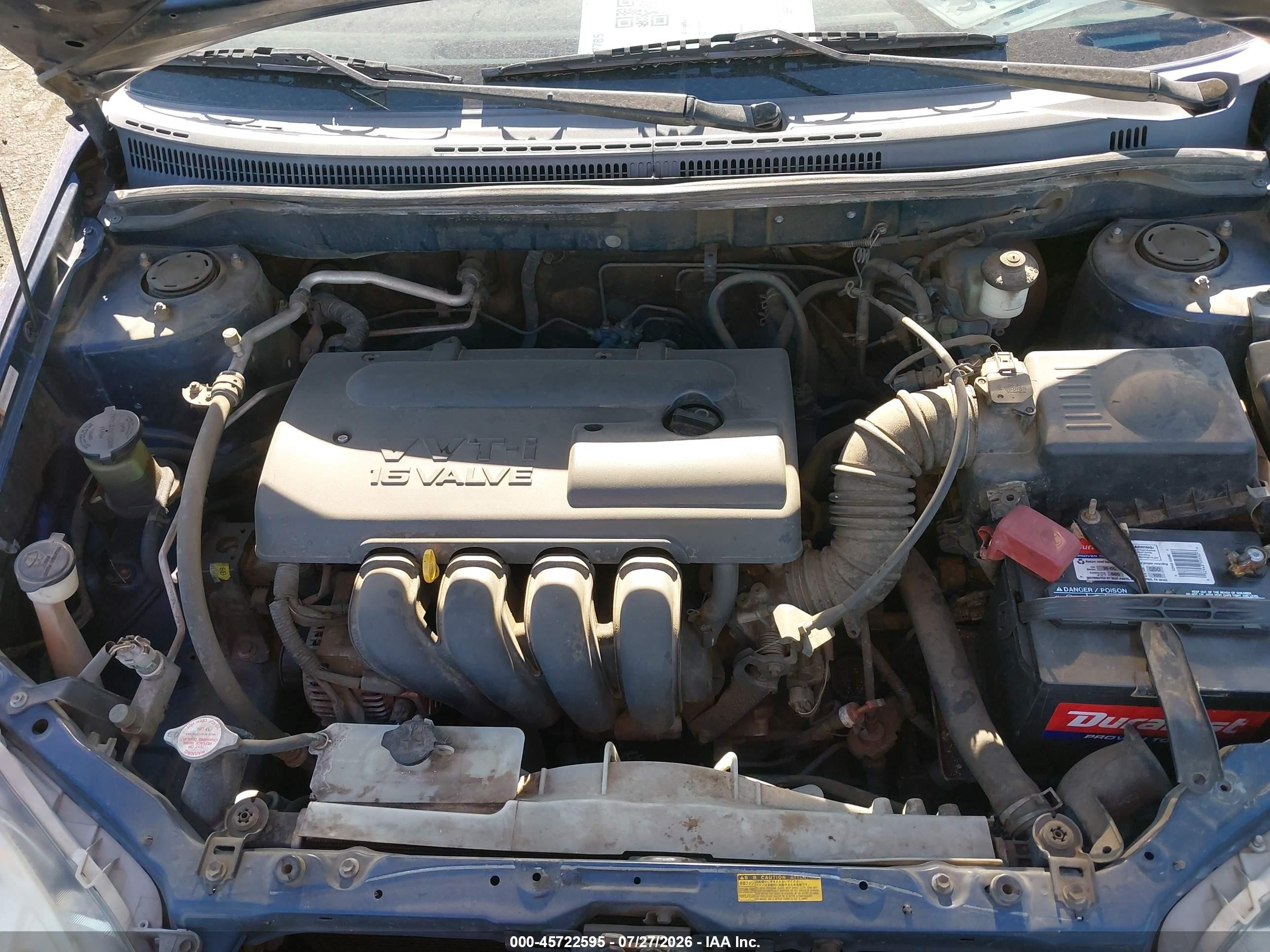 2004 Toyota Corolla Ce Blue vin: JTDBR32EX42034661