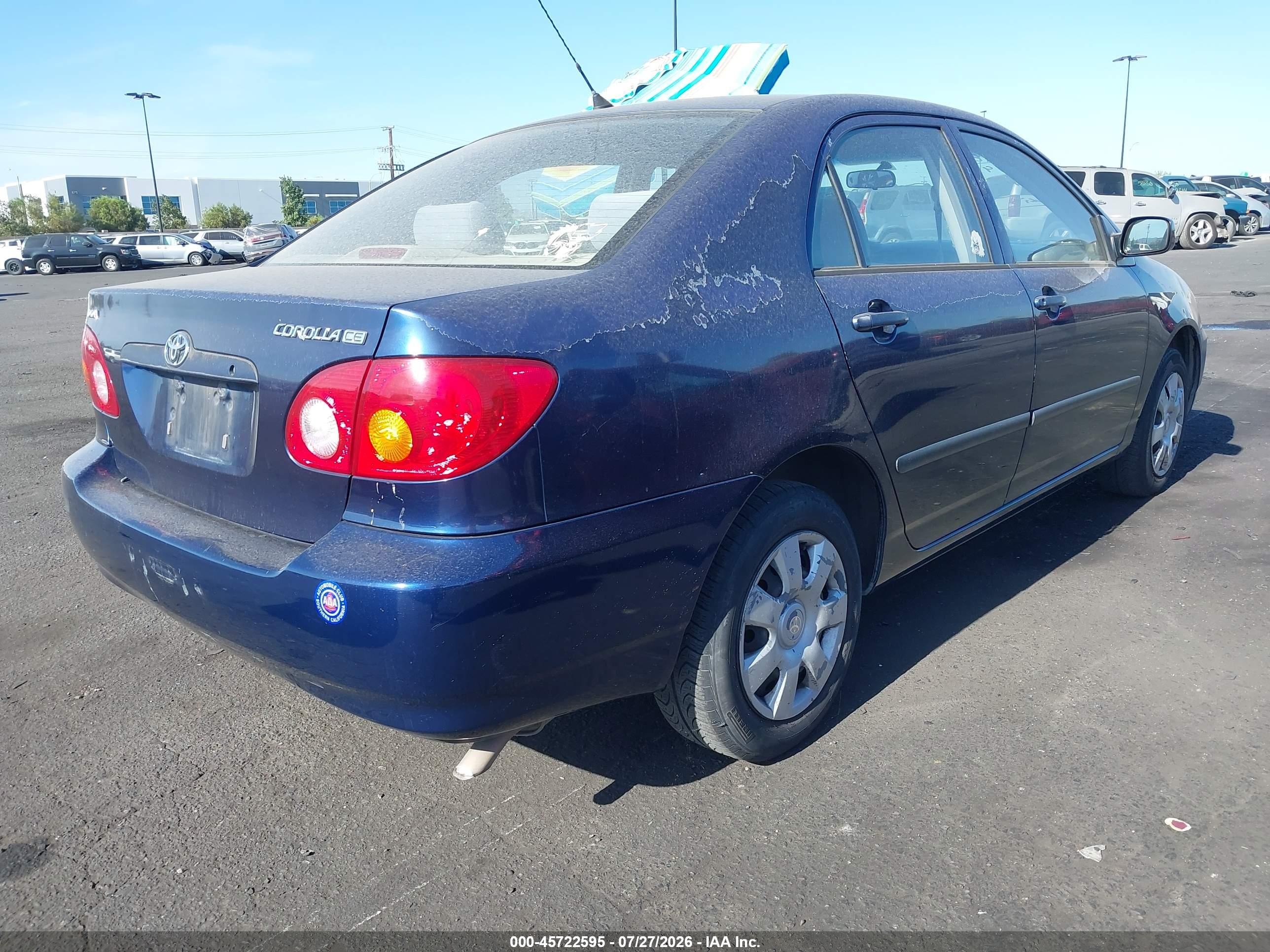 2004 Toyota Corolla Ce Blue vin: JTDBR32EX42034661