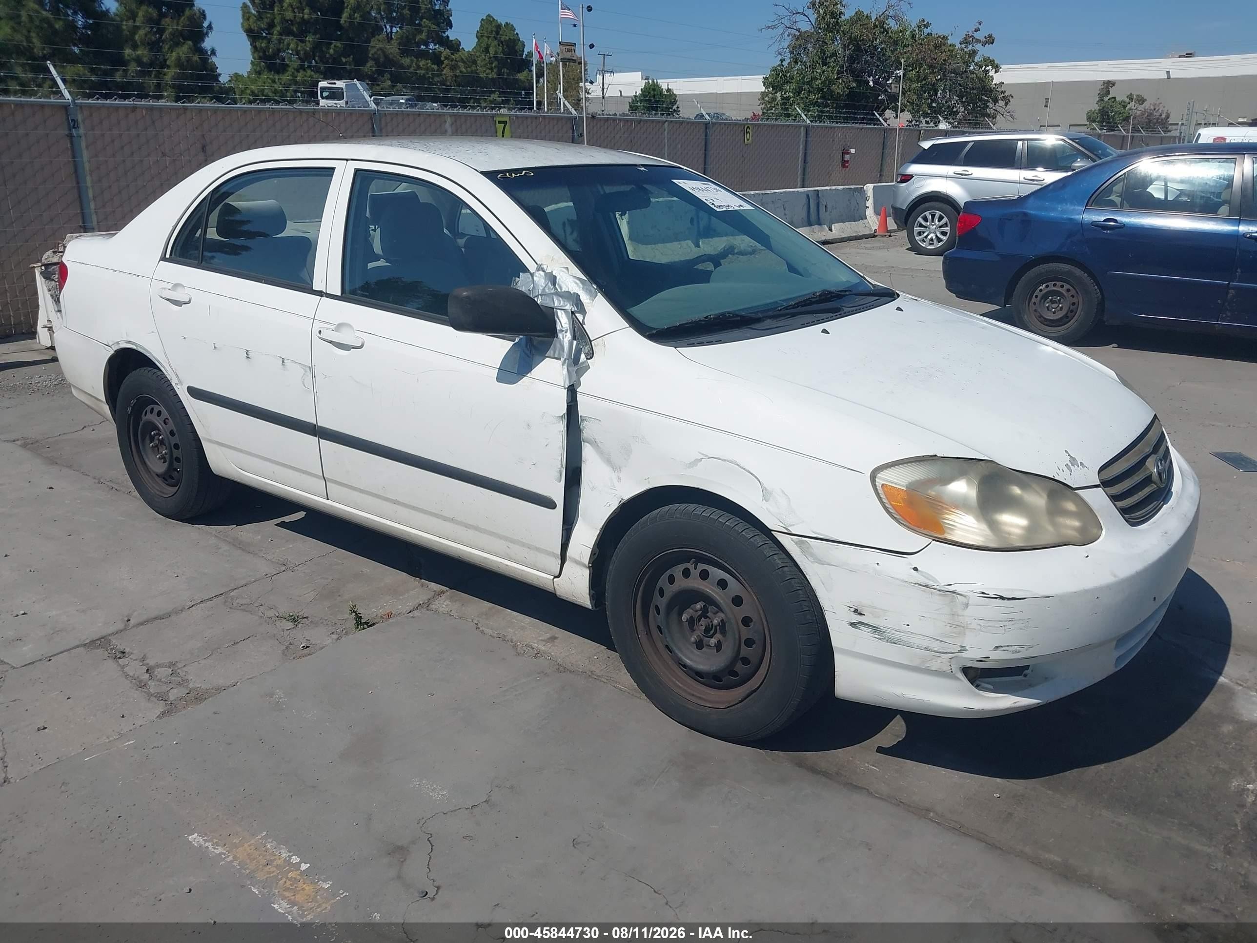 2004 Toyota Corolla Ce White vin: JTDBR32EX42040315