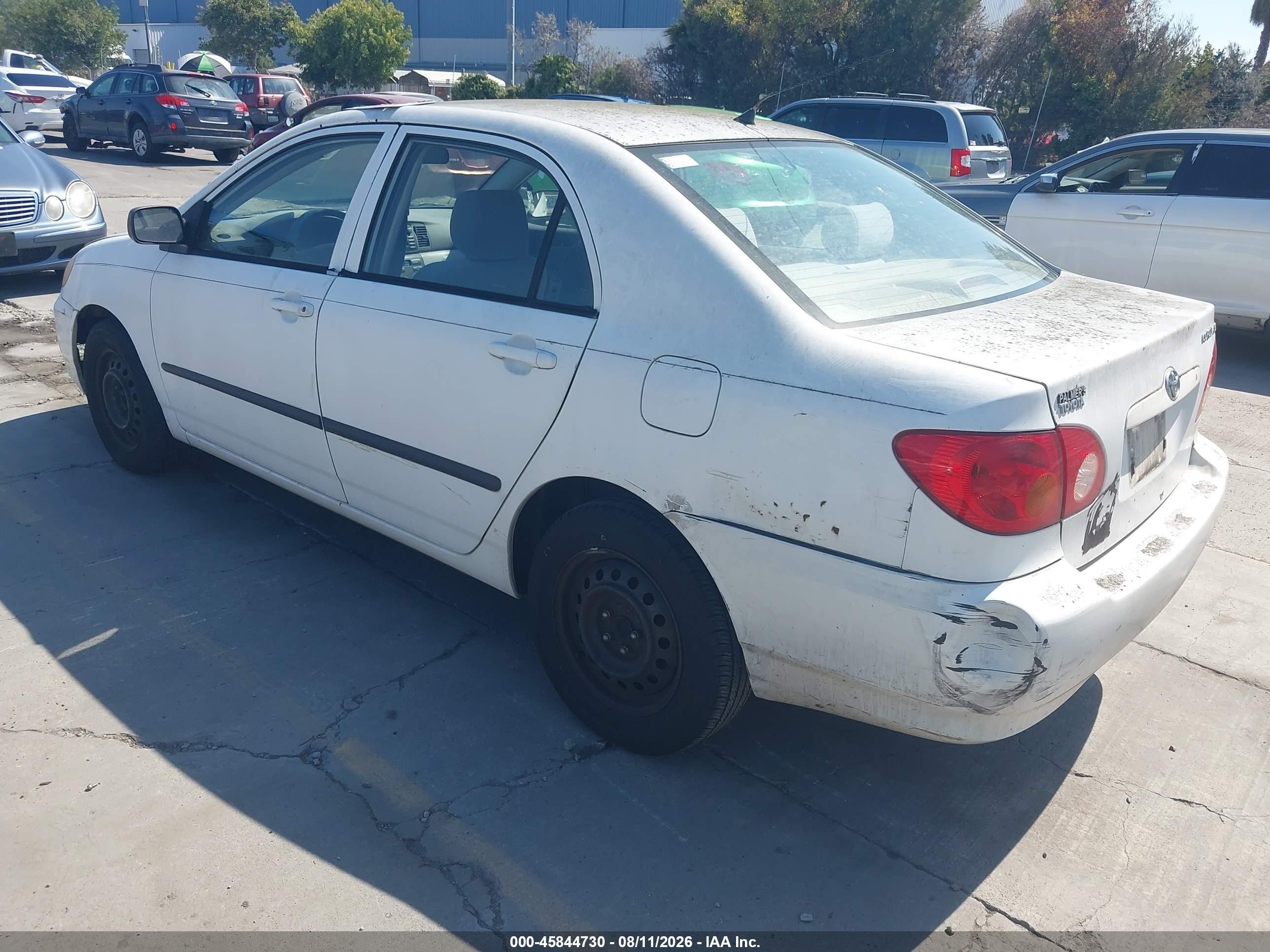 2004 Toyota Corolla Ce White vin: JTDBR32EX42040315