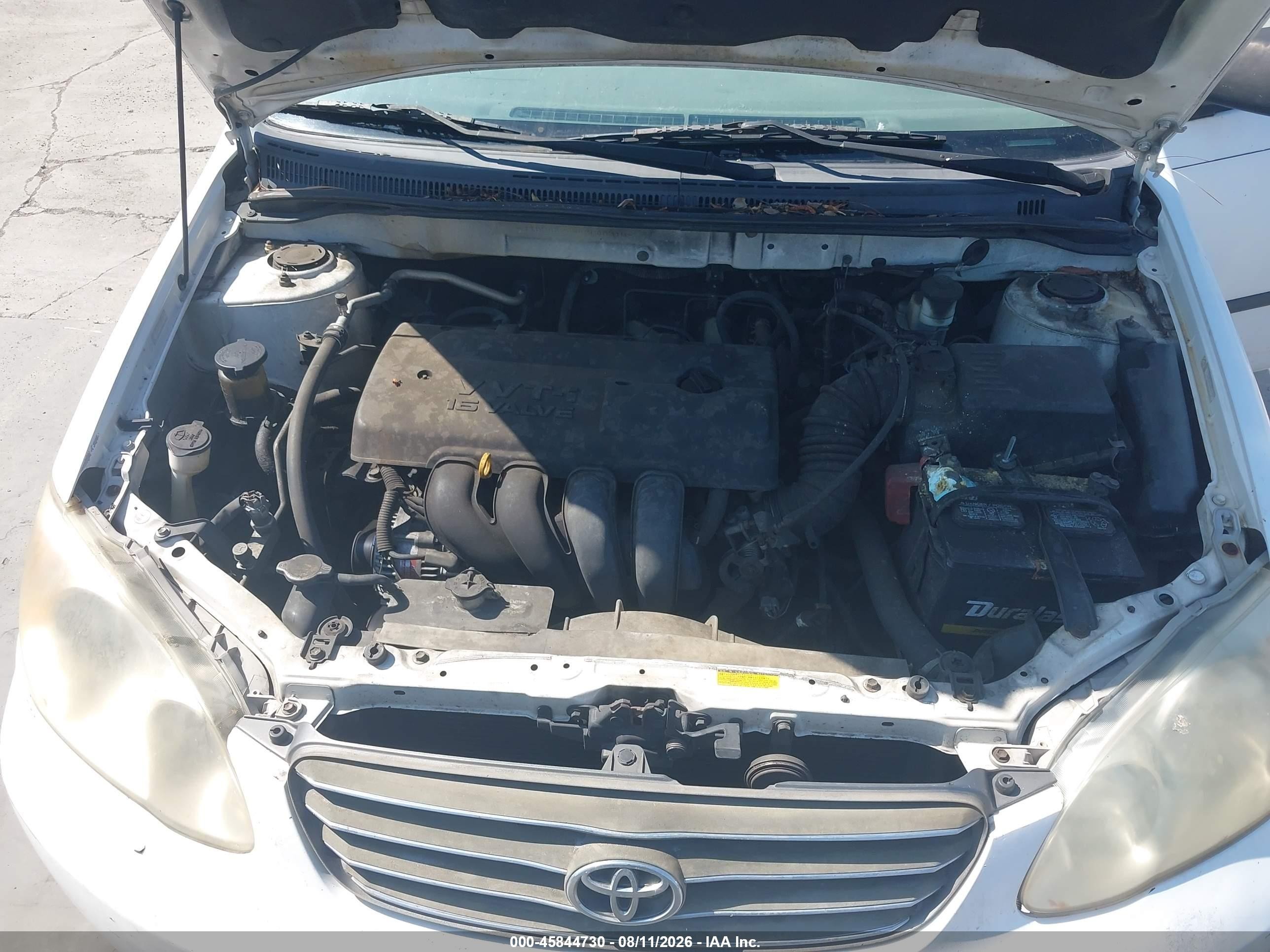 2004 Toyota Corolla Ce White vin: JTDBR32EX42040315