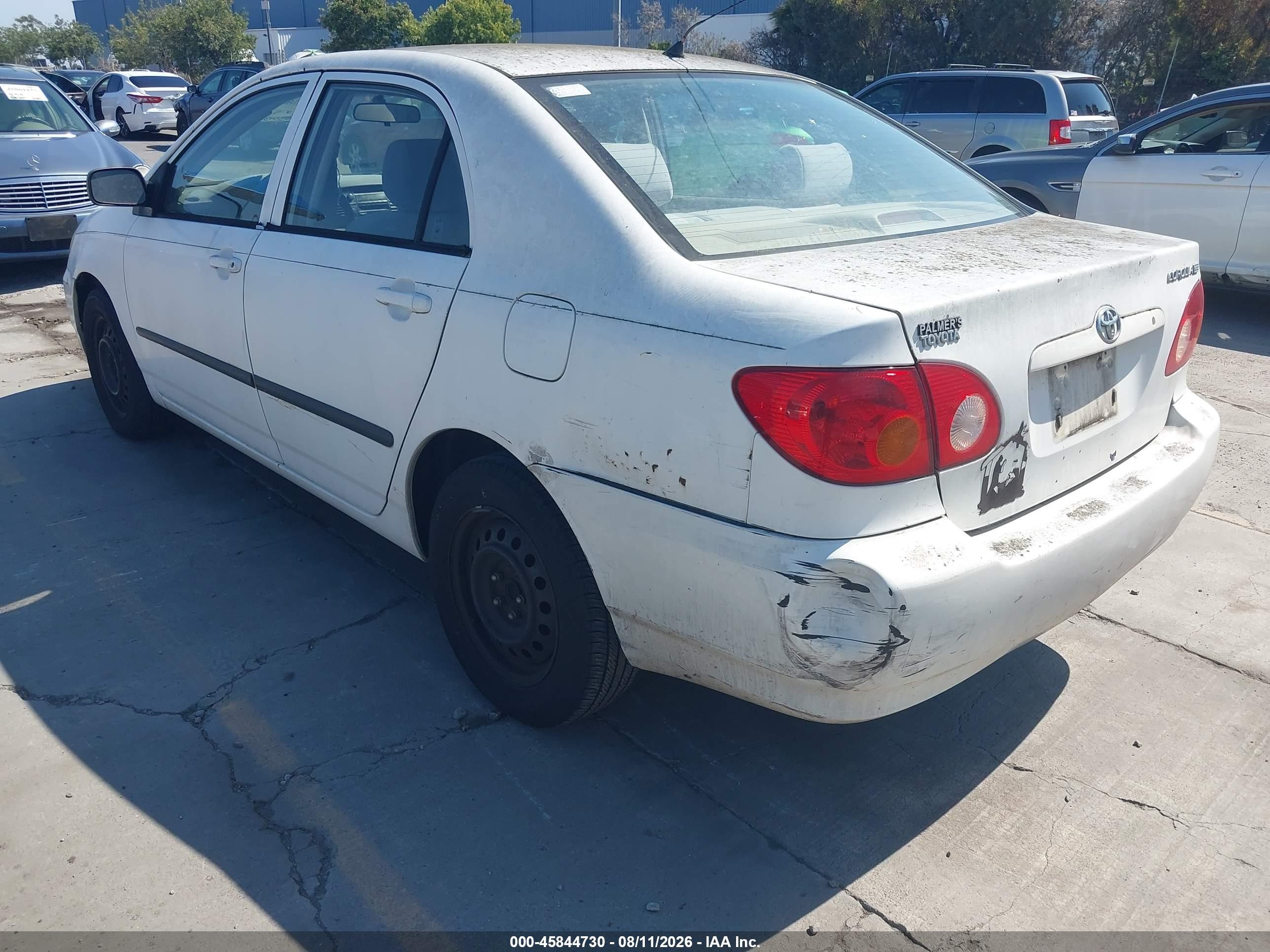 2004 Toyota Corolla Ce White vin: JTDBR32EX42040315