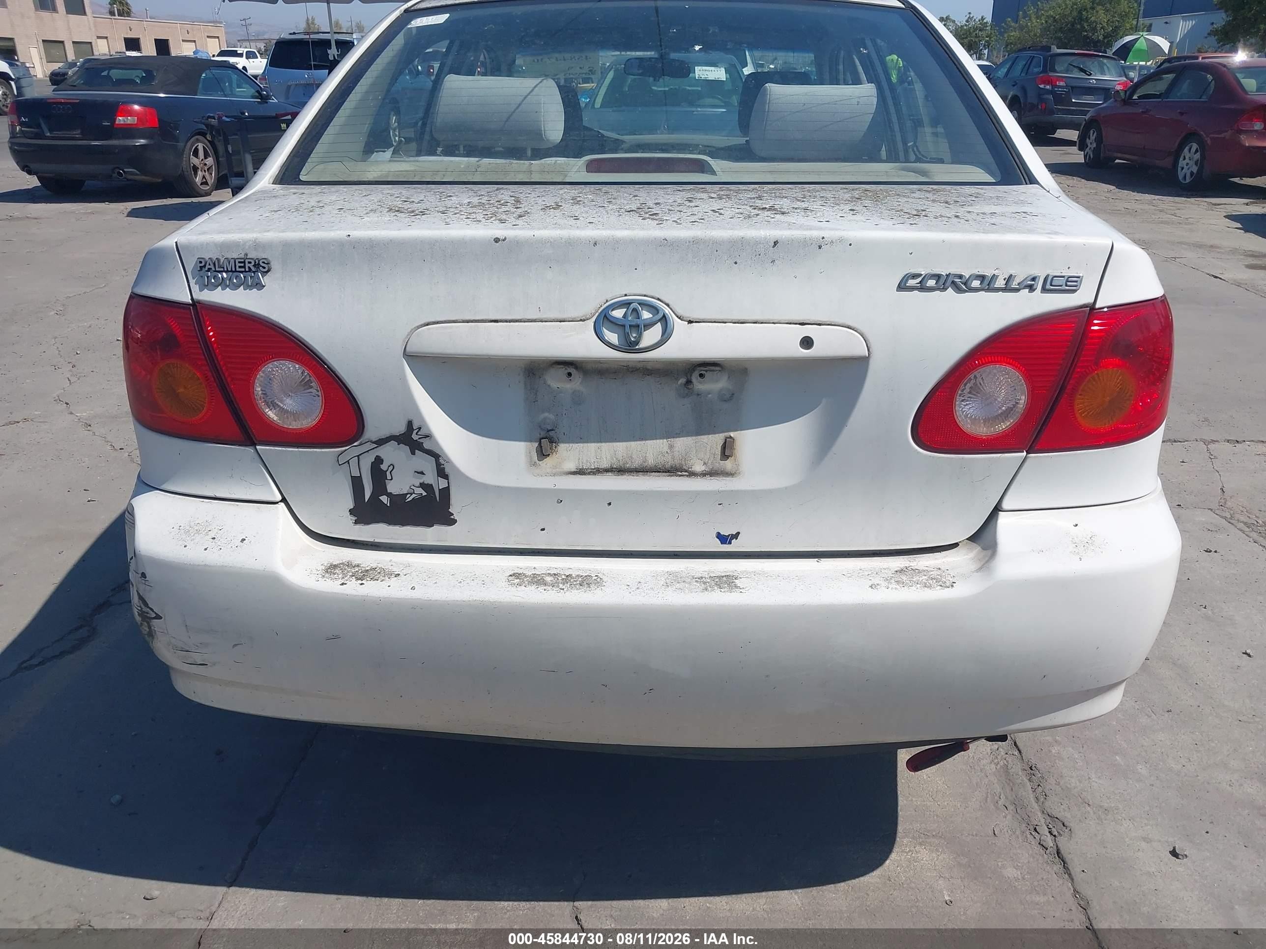 2004 Toyota Corolla Ce White vin: JTDBR32EX42040315