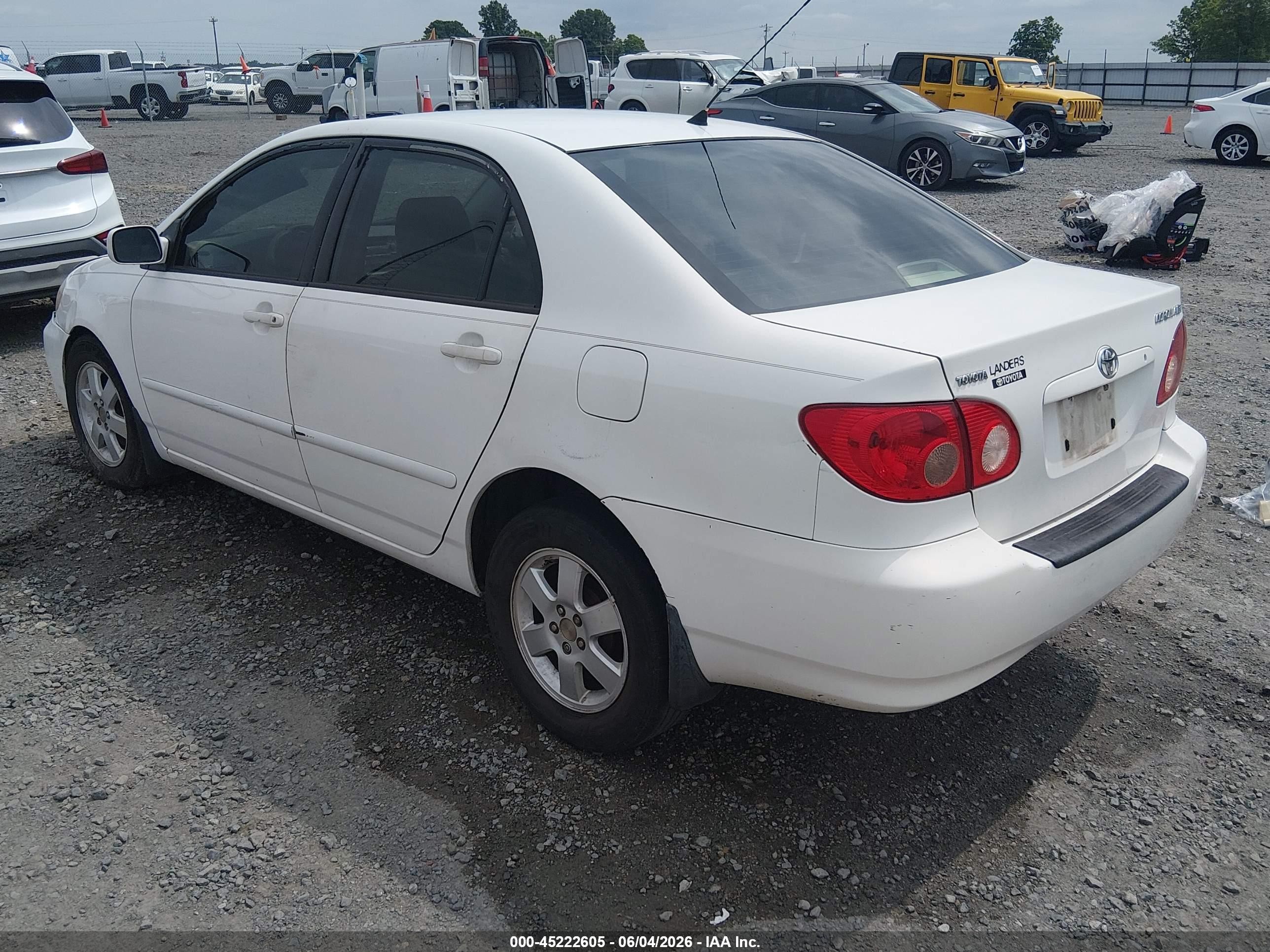 2005 Toyota Corolla Le Белый vin: JTDBR32EX52049775