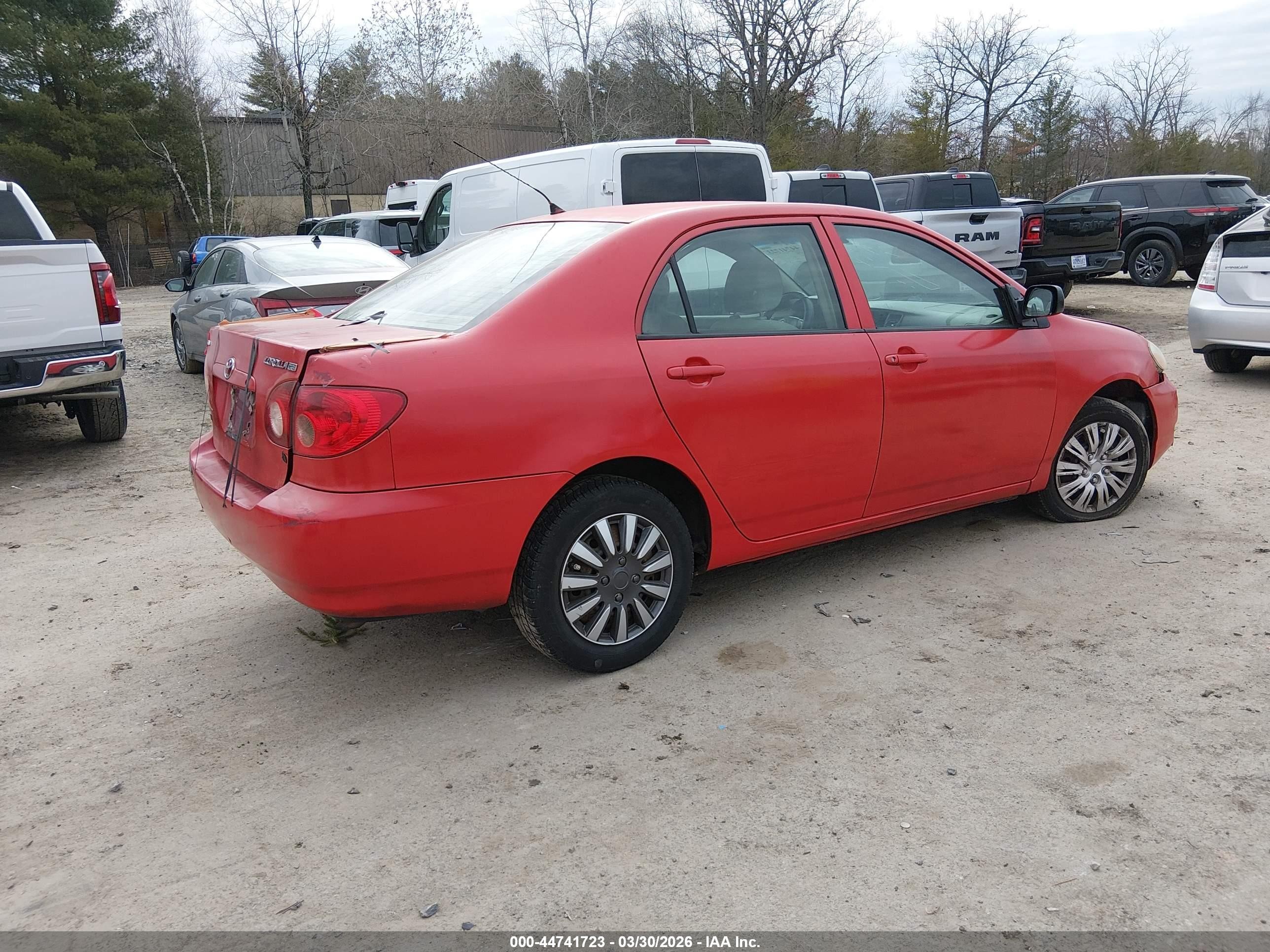 2005 Toyota Corolla Ce Красный vin: JTDBR32EX52058265
