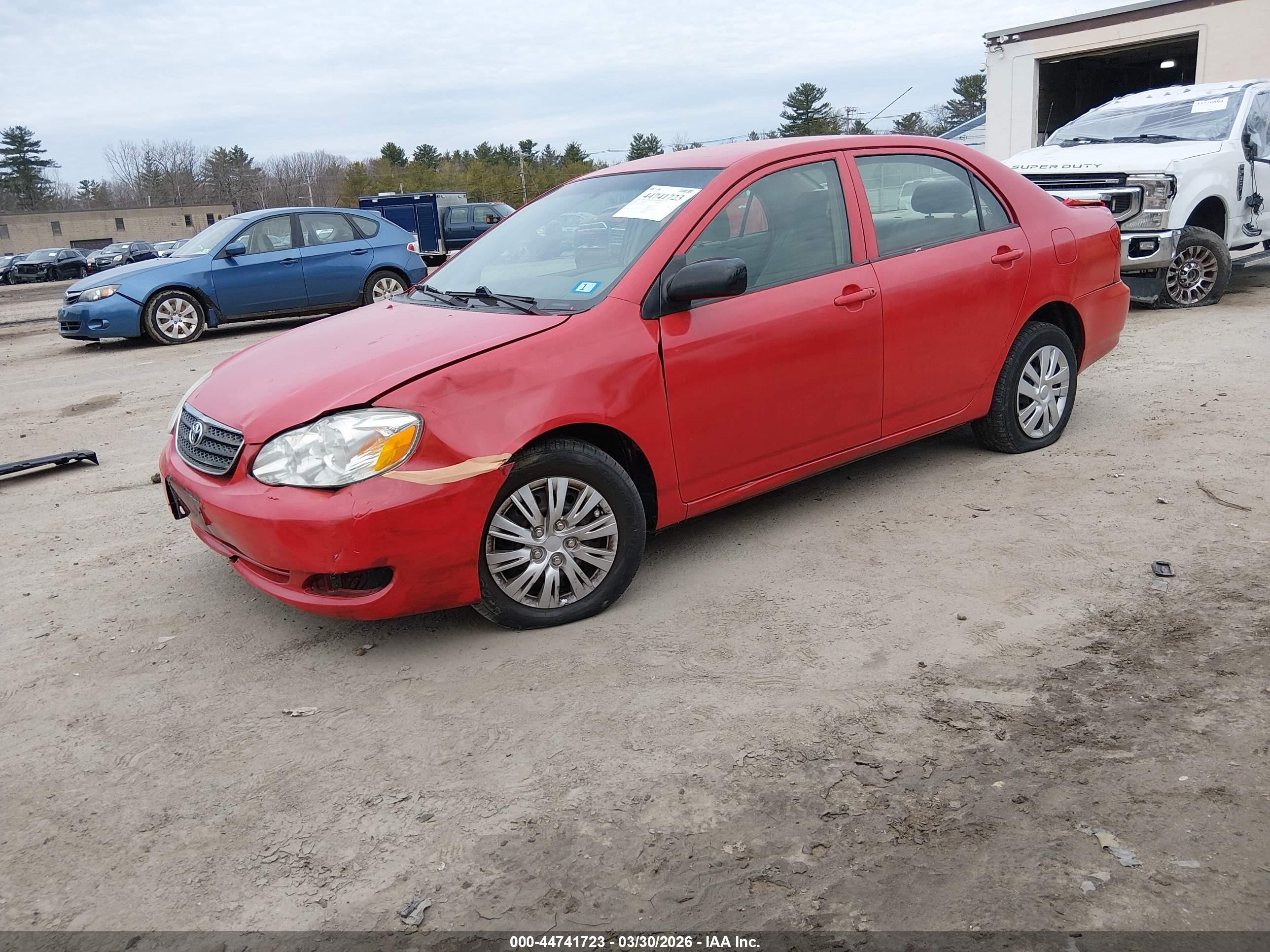 2005 Toyota Corolla Ce Красный vin: JTDBR32EX52058265