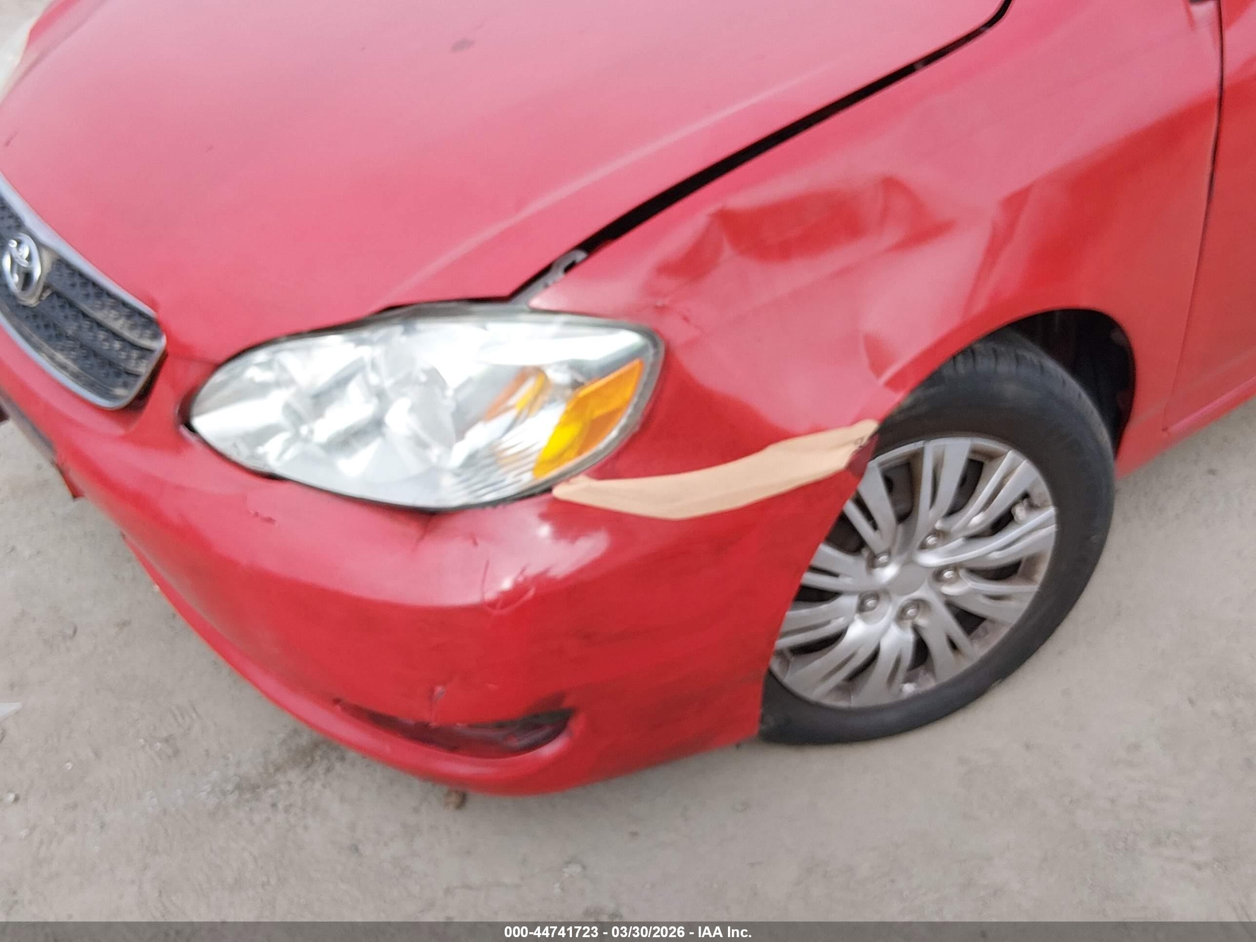 2005 Toyota Corolla Ce Красный vin: JTDBR32EX52058265