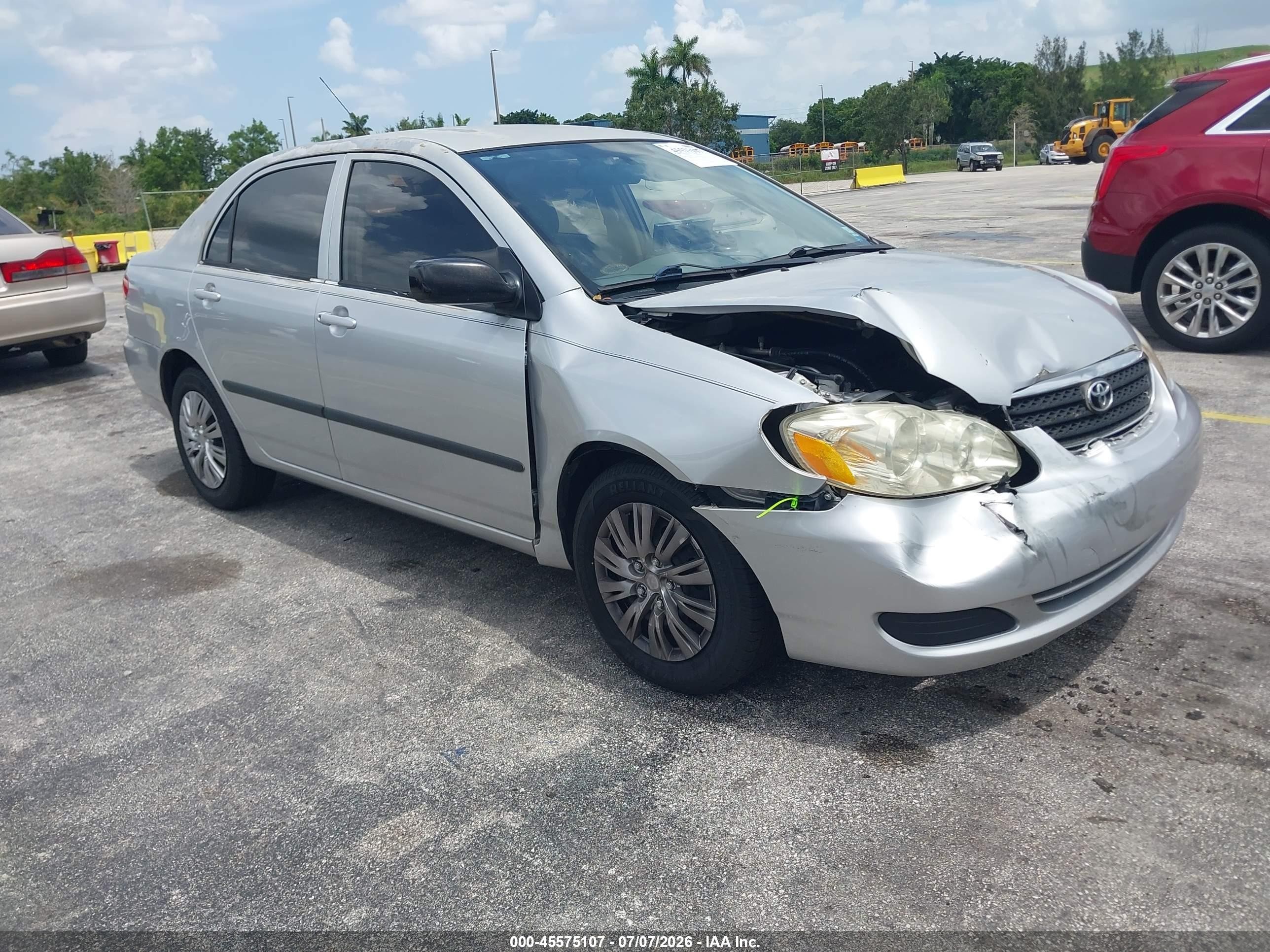 2005 Toyota Corolla Ce Silver vin: JTDBR32EX52059626