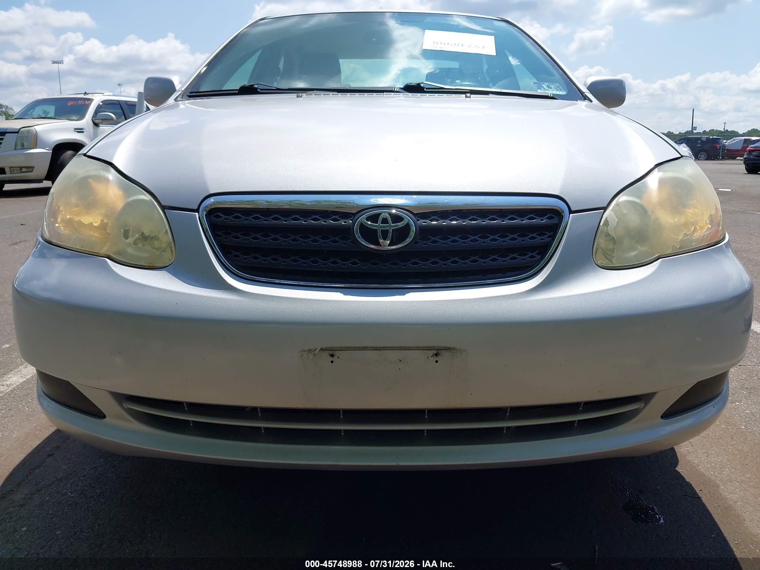 2006 Toyota Corolla Le Gray vin: JTDBR32EX60068498