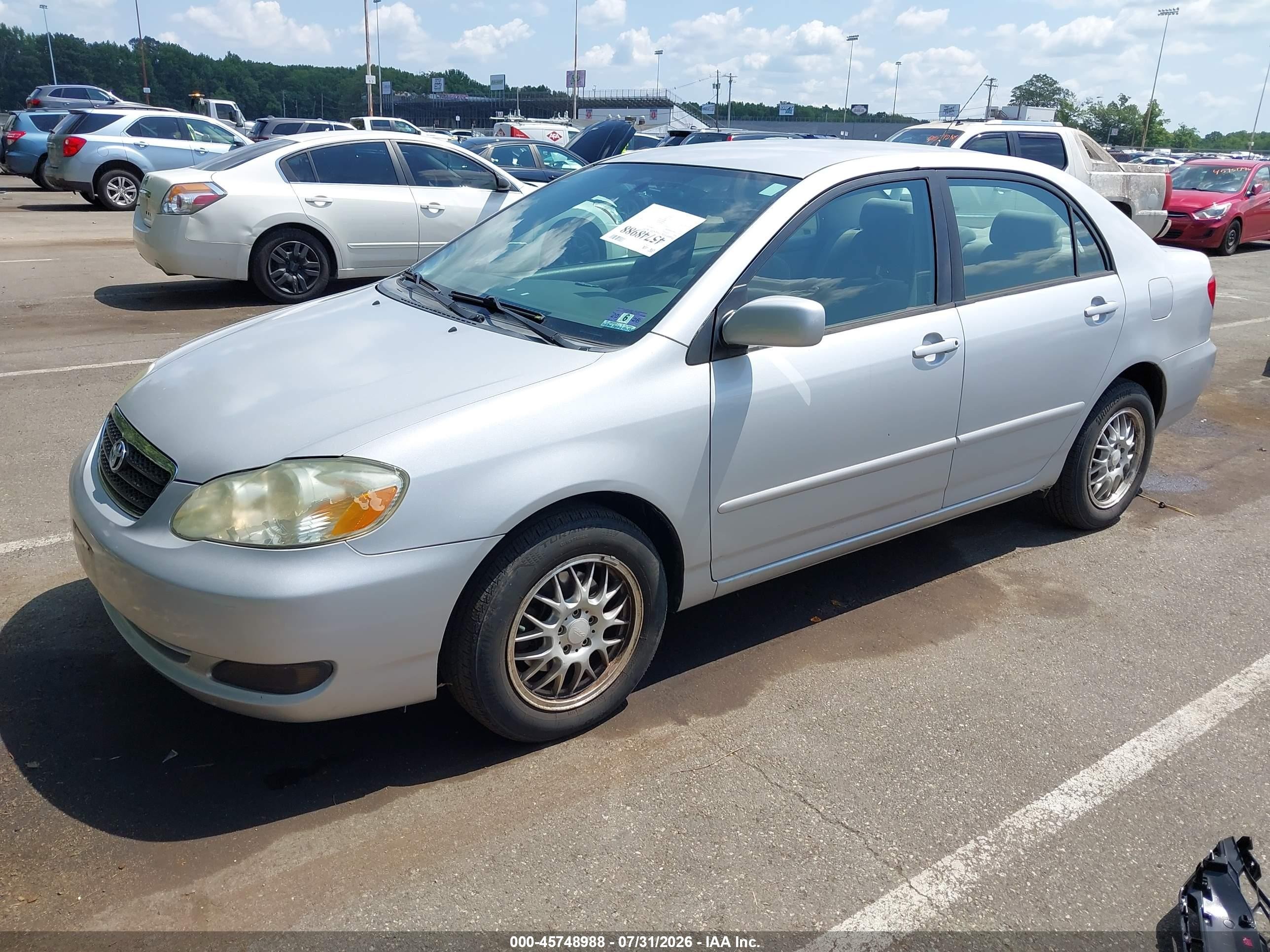 2006 Toyota Corolla Le Gray vin: JTDBR32EX60068498