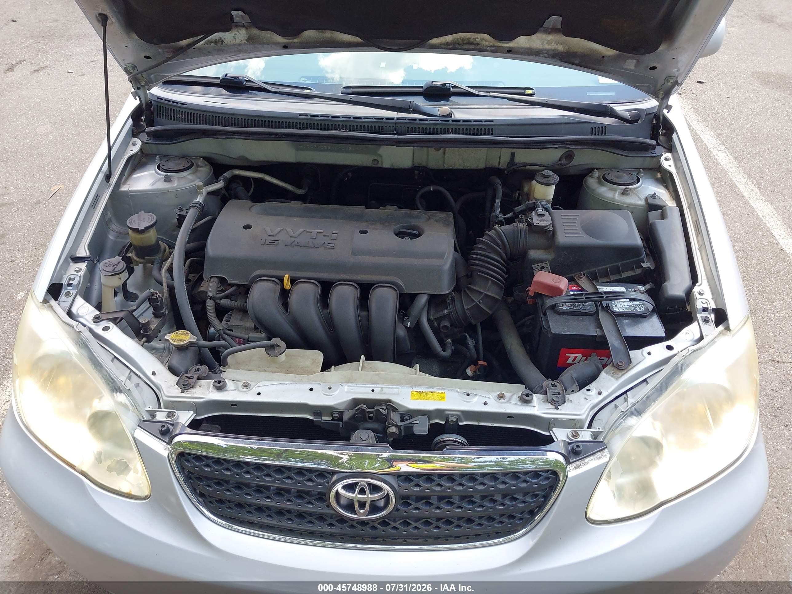 2006 Toyota Corolla Le Gray vin: JTDBR32EX60068498