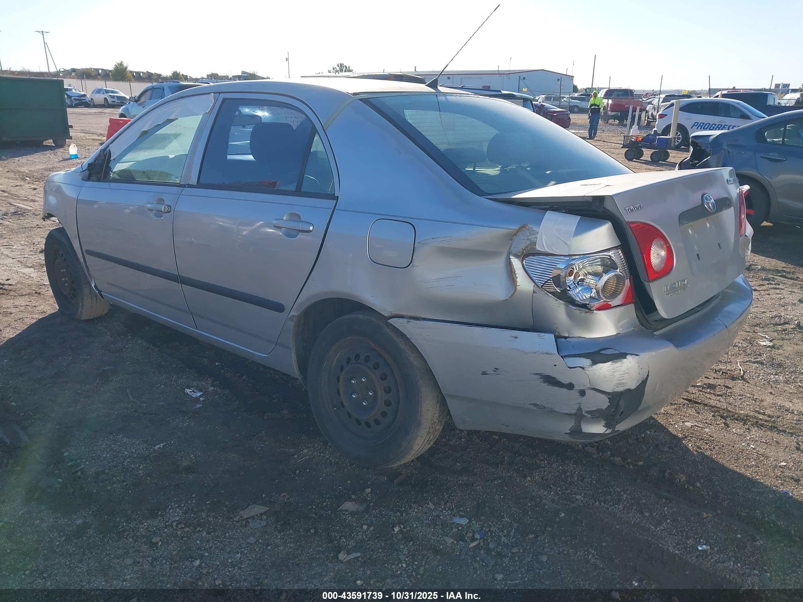 2006 Toyota Corolla Ce Silver vin: JTDBR32EX60069795