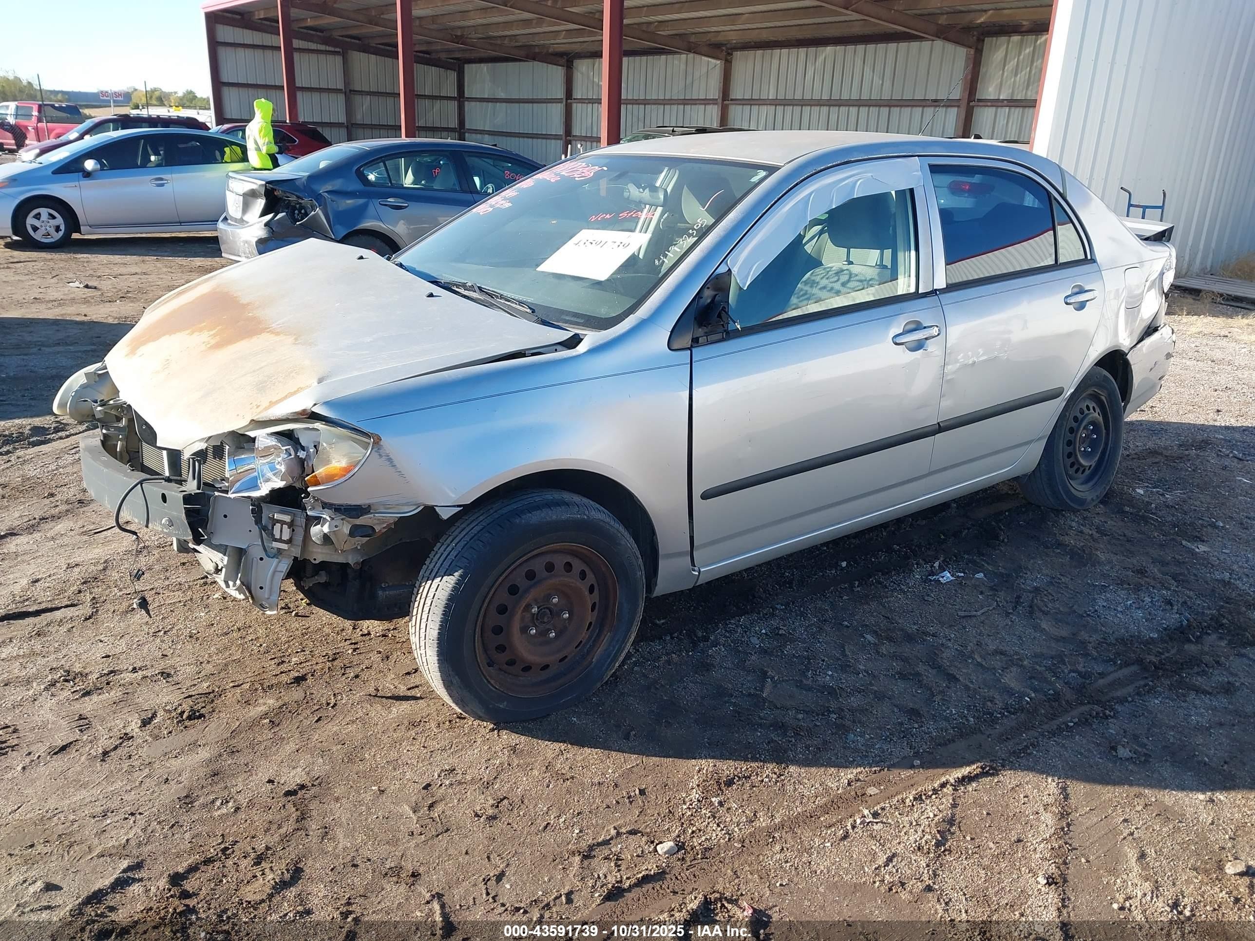 2006 Toyota Corolla Ce Silver vin: JTDBR32EX60069795