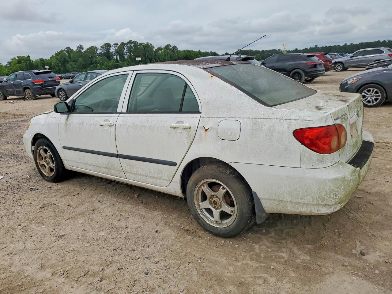 2006 Toyota Corolla Ce White vin: JTDBR32EX60072325