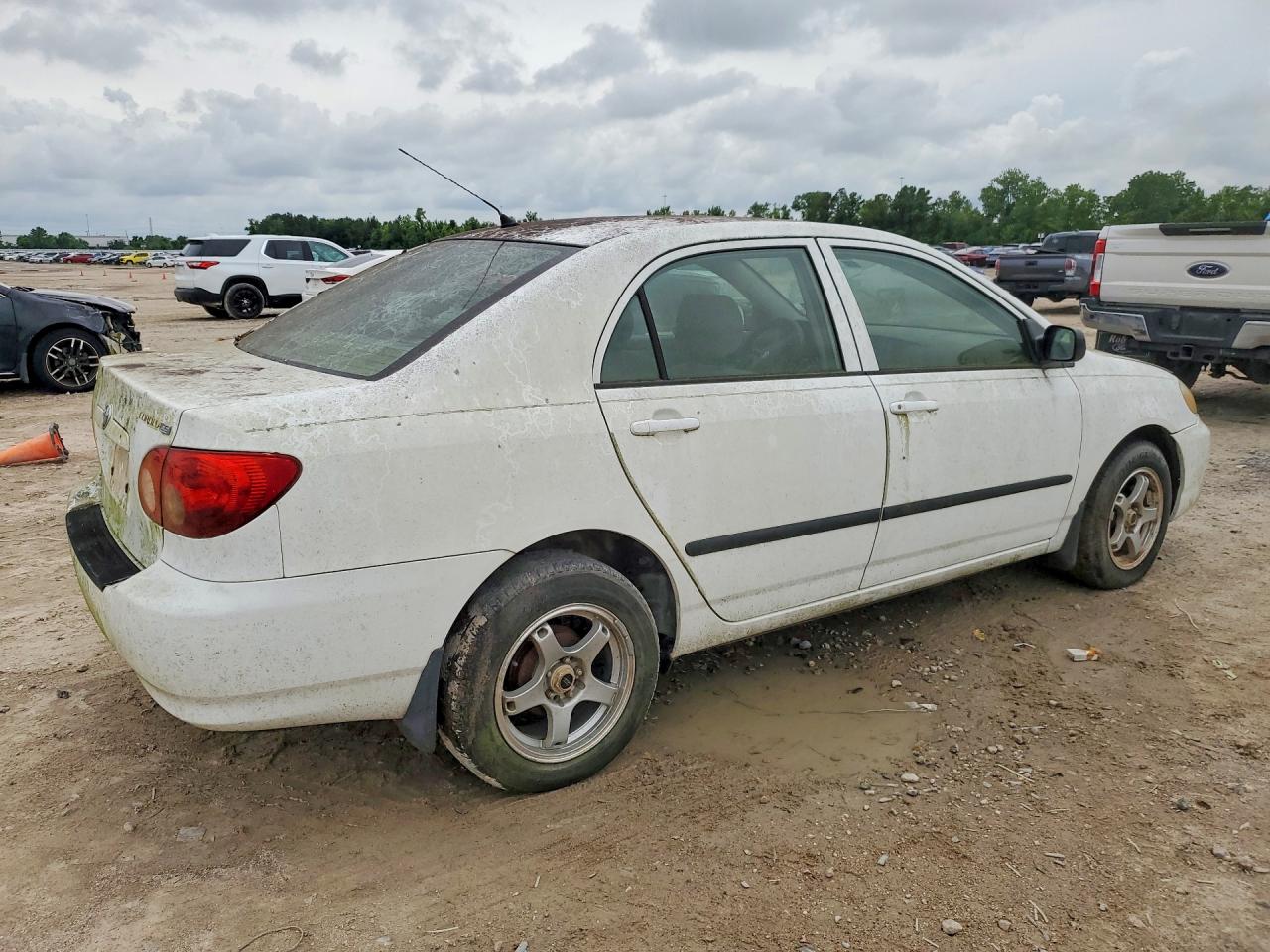 2006 Toyota Corolla Ce White vin: JTDBR32EX60072325
