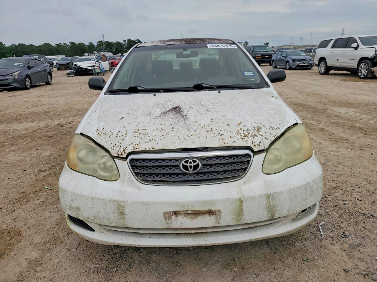 2006 Toyota Corolla Ce White vin: JTDBR32EX60072325
