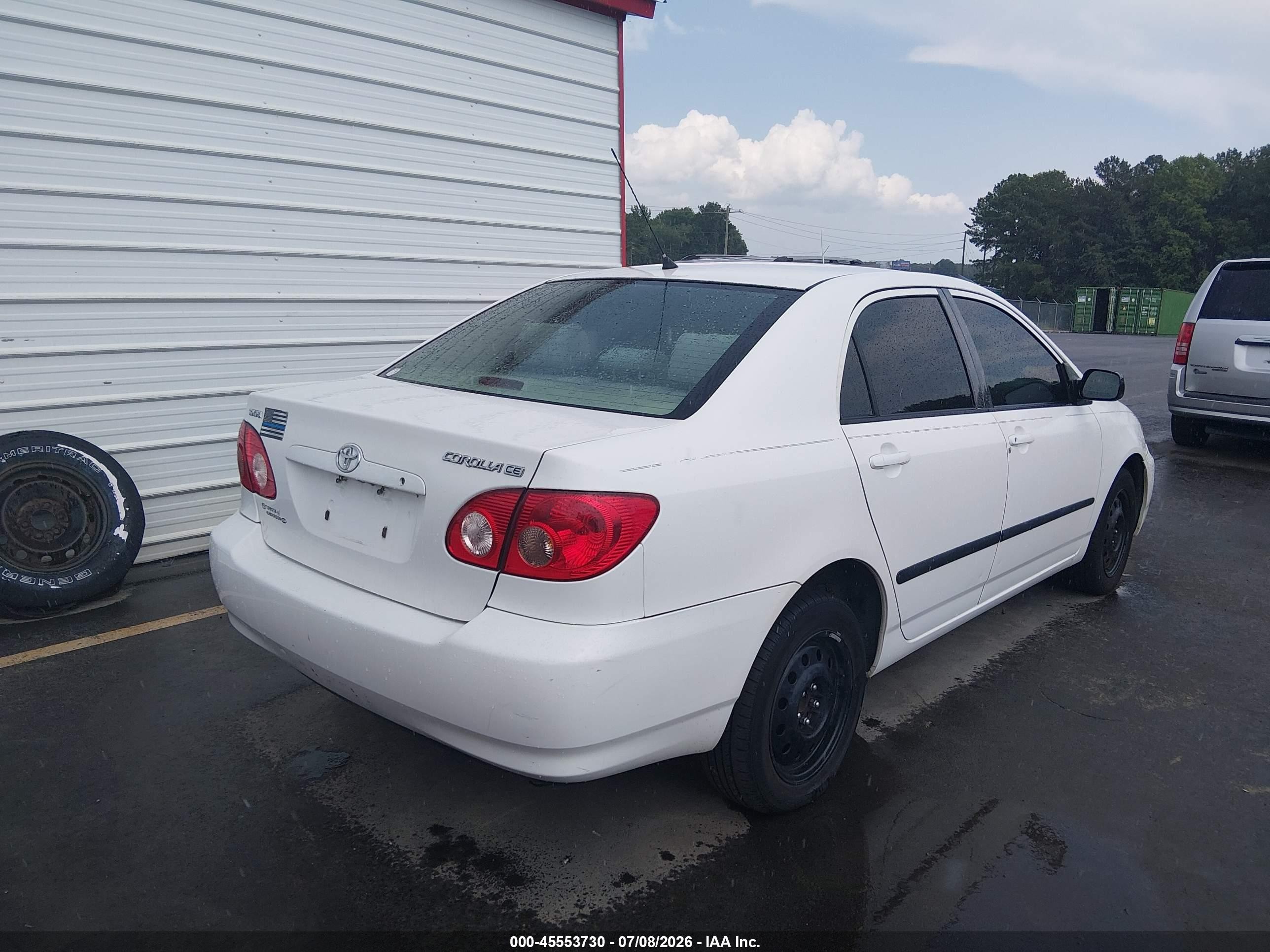 2006 Toyota Corolla Ce Белый vin: JTDBR32EX60097595