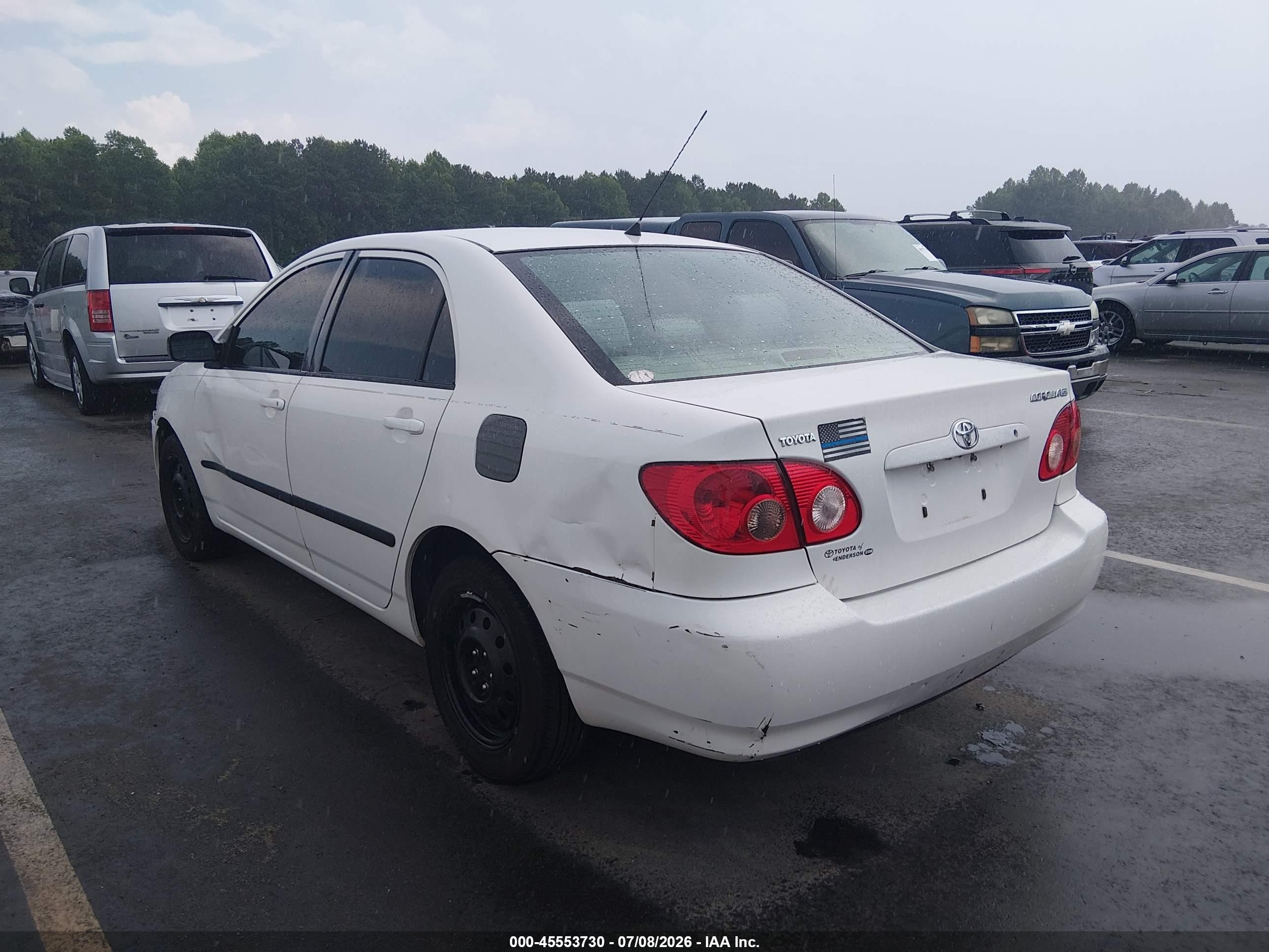 2006 Toyota Corolla Ce Белый vin: JTDBR32EX60097595