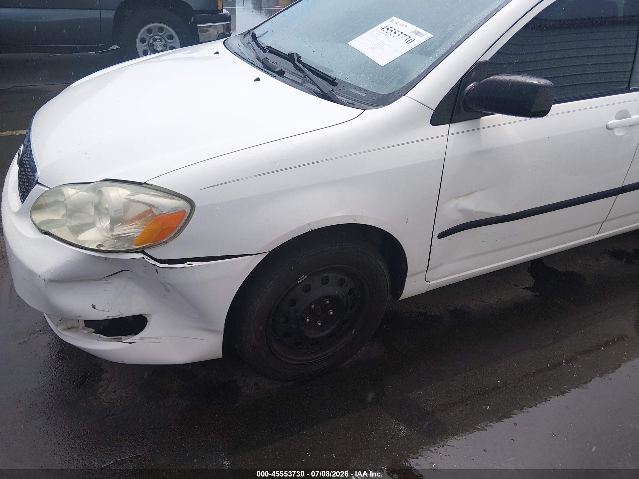 2006 Toyota Corolla Ce Белый vin: JTDBR32EX60097595