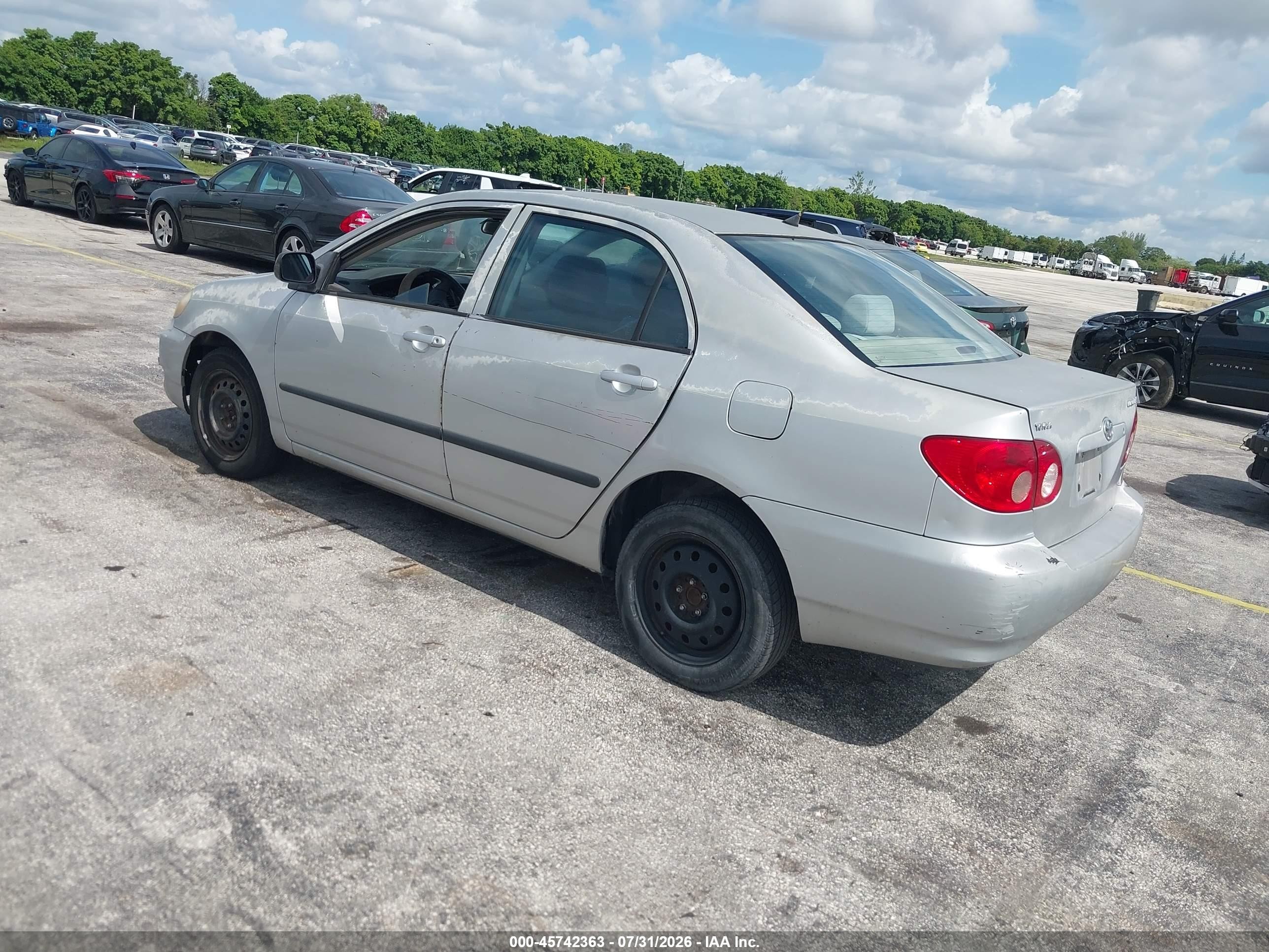 2007 Toyota Corolla Ce Silver vin: JTDBR32EX70114171