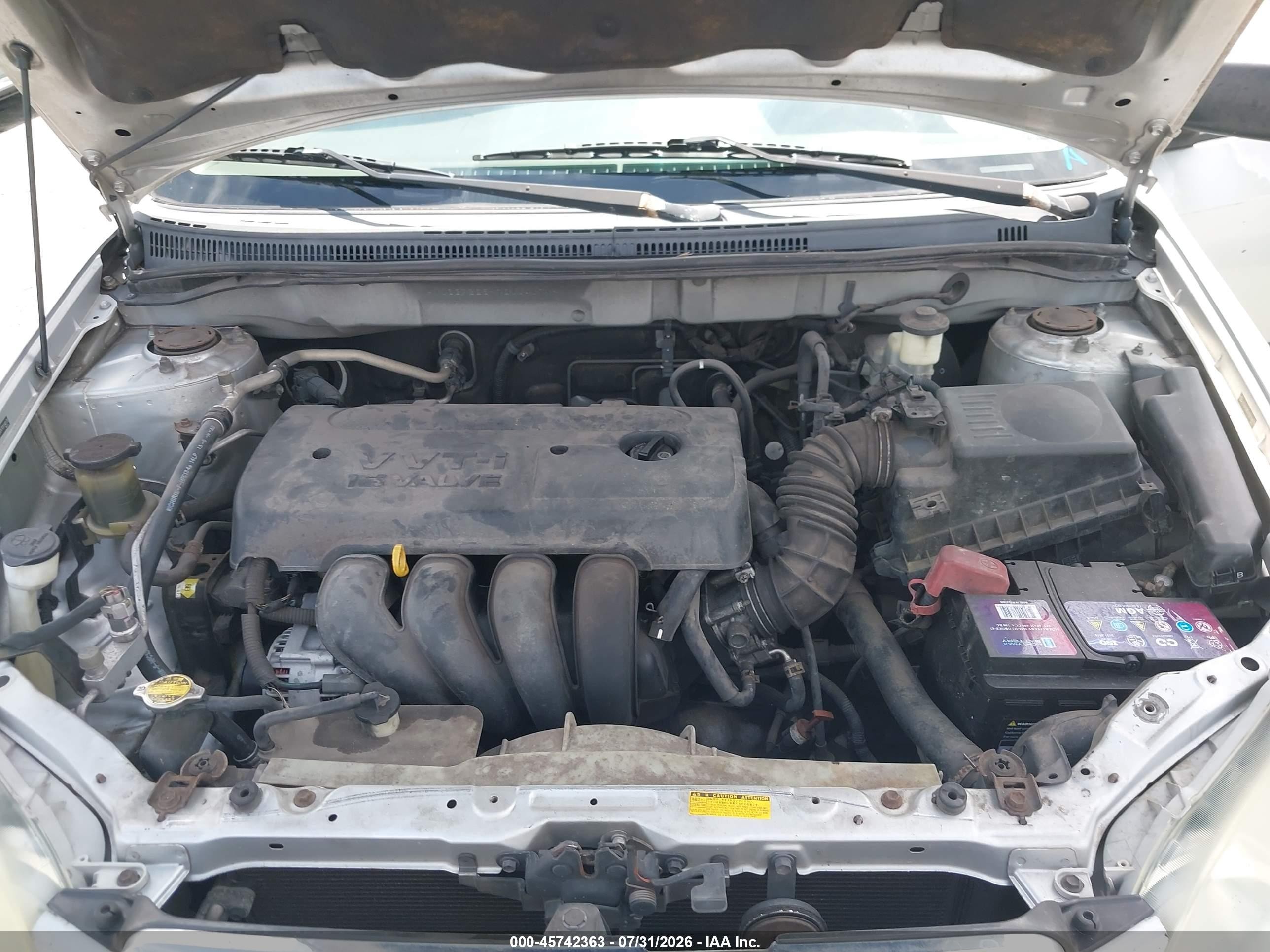 2007 Toyota Corolla Ce Silver vin: JTDBR32EX70114171