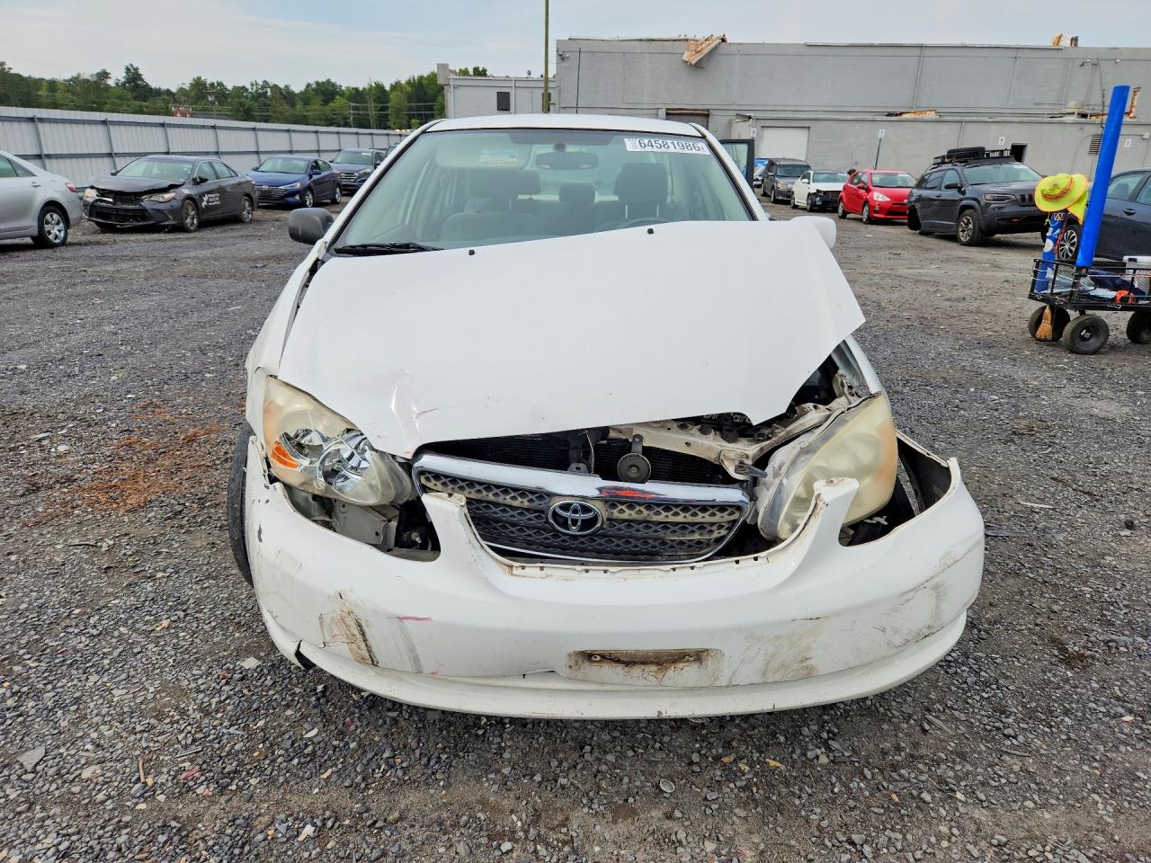 2007 Toyota Corolla Le White vin: JTDBR32EX70124733