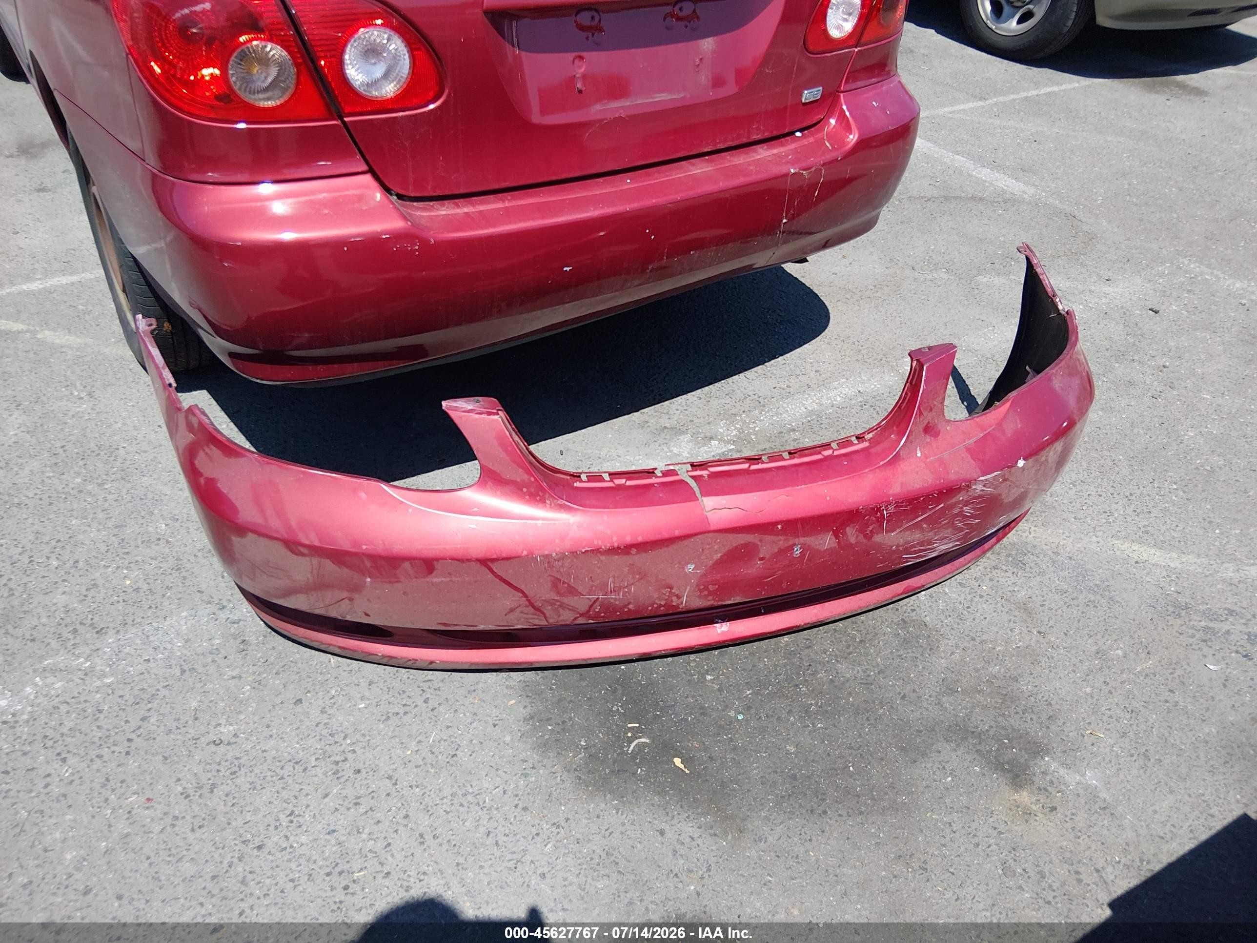 2007 Toyota Corolla Ce Red vin: JTDBR32EX70126627