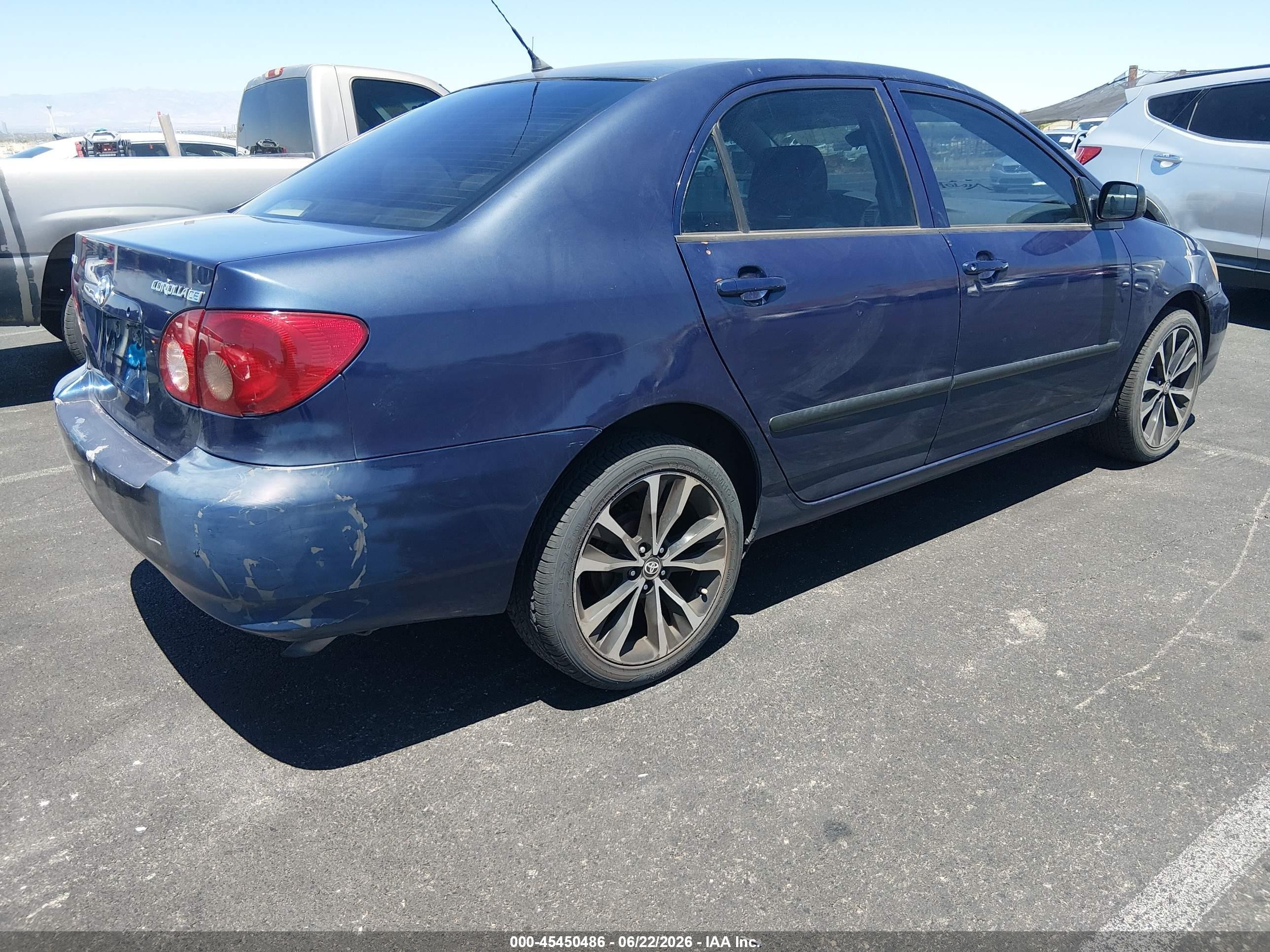 2007 Toyota Corolla Ce Blue vin: JTDBR32EX70132797