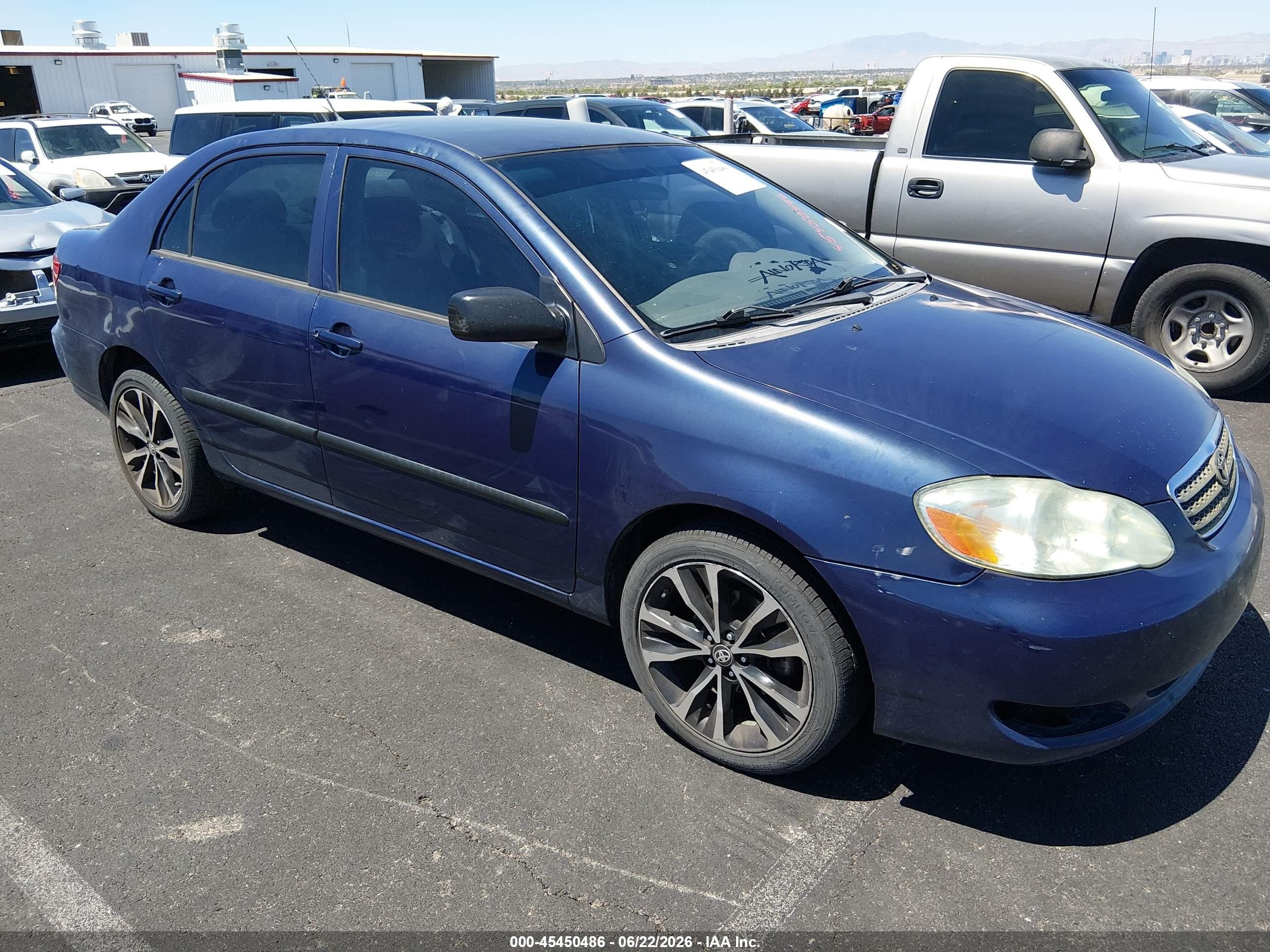 2007 Toyota Corolla Ce Blue vin: JTDBR32EX70132797