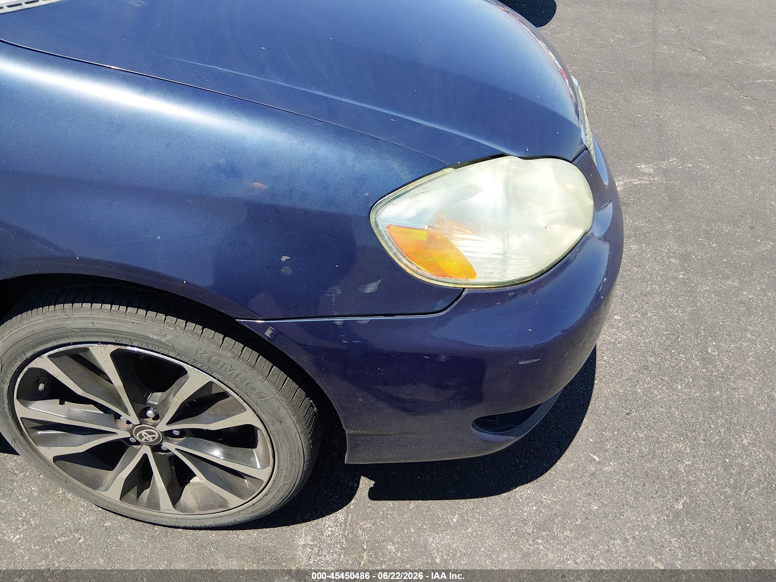 2007 Toyota Corolla Ce Blue vin: JTDBR32EX70132797