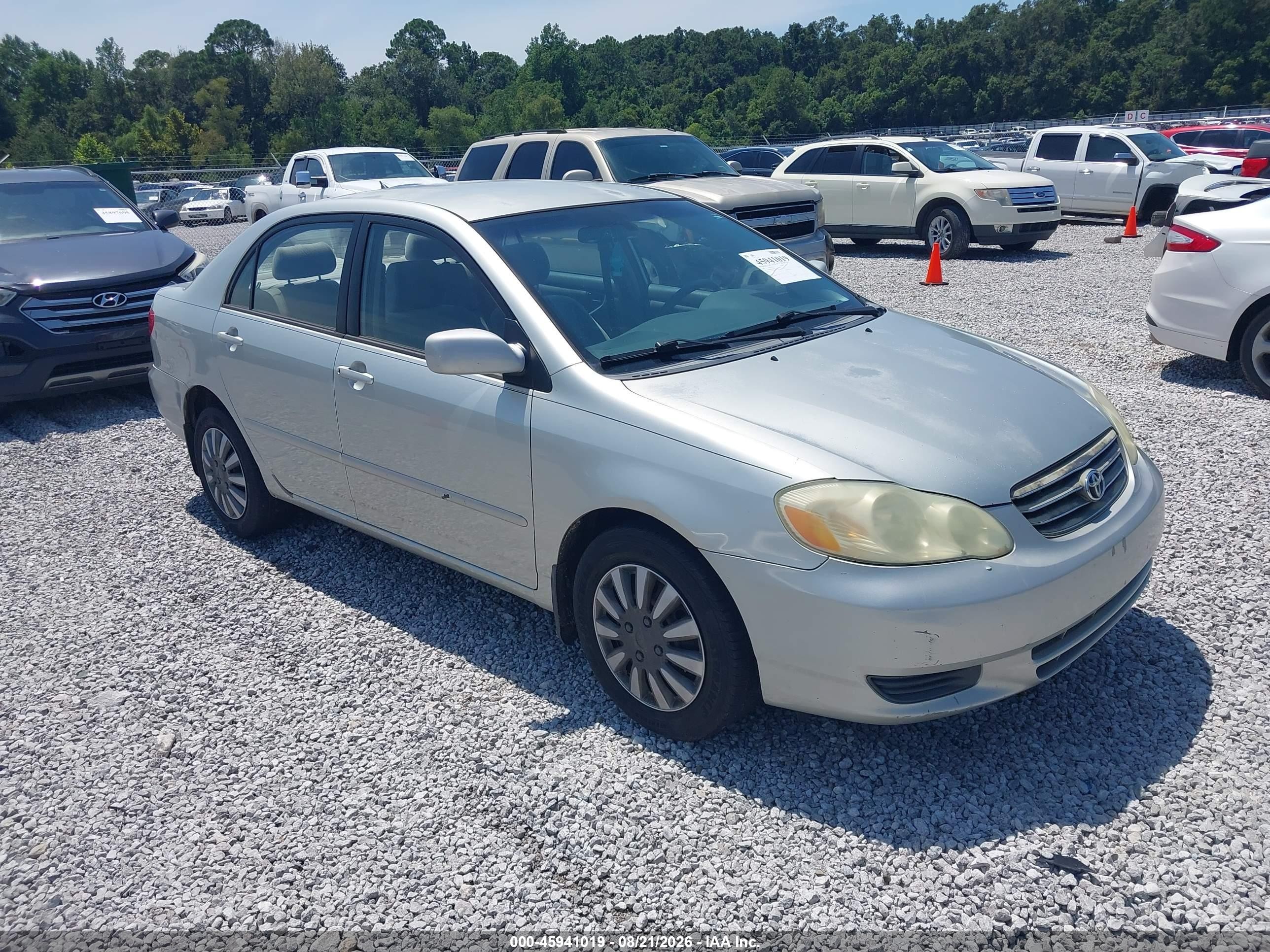 2003 Toyota Corolla Le Серый vin: JTDBR38E330010767