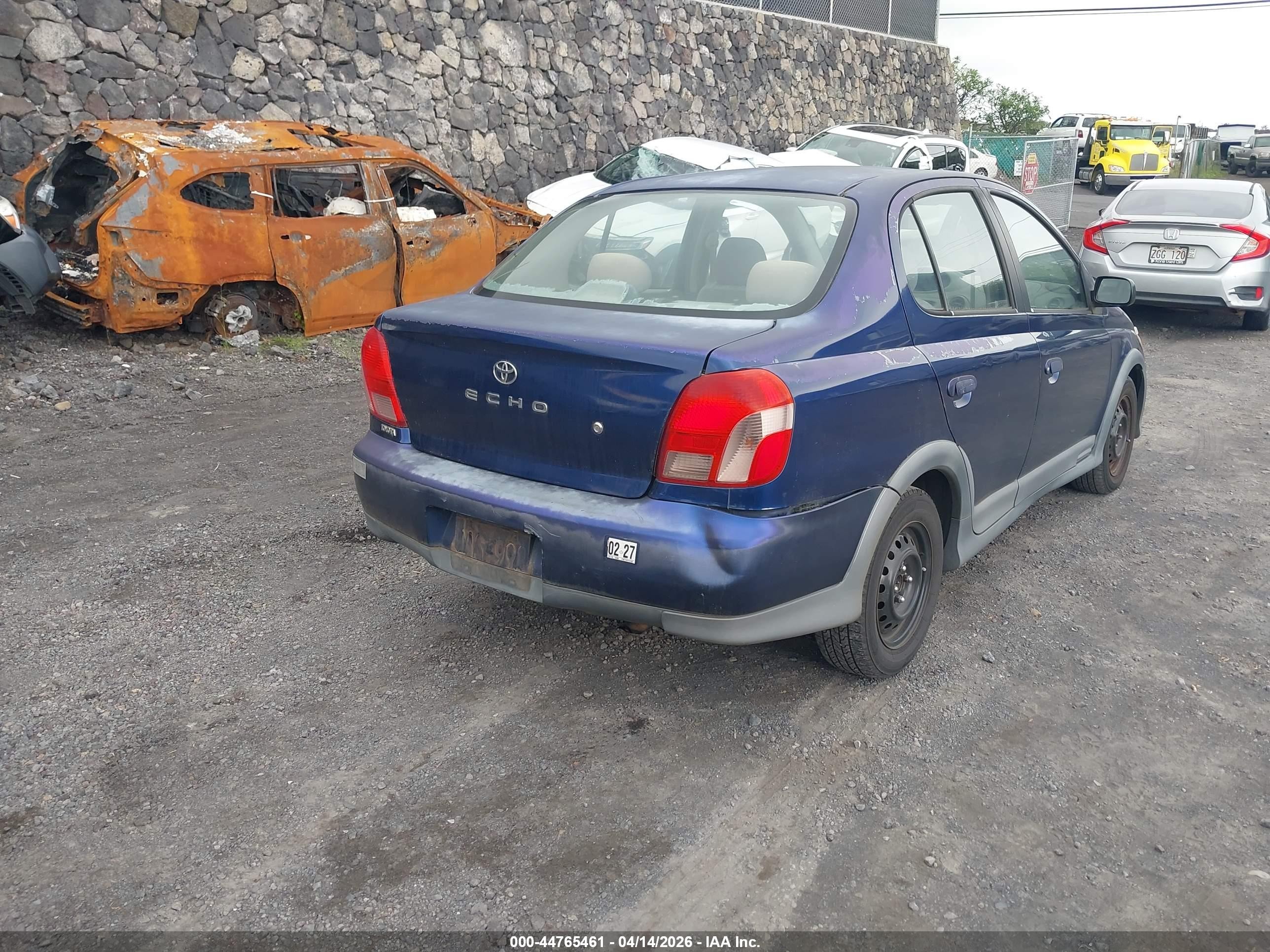 2001 Toyota Echo   Blue vin: JTDBT123010137387