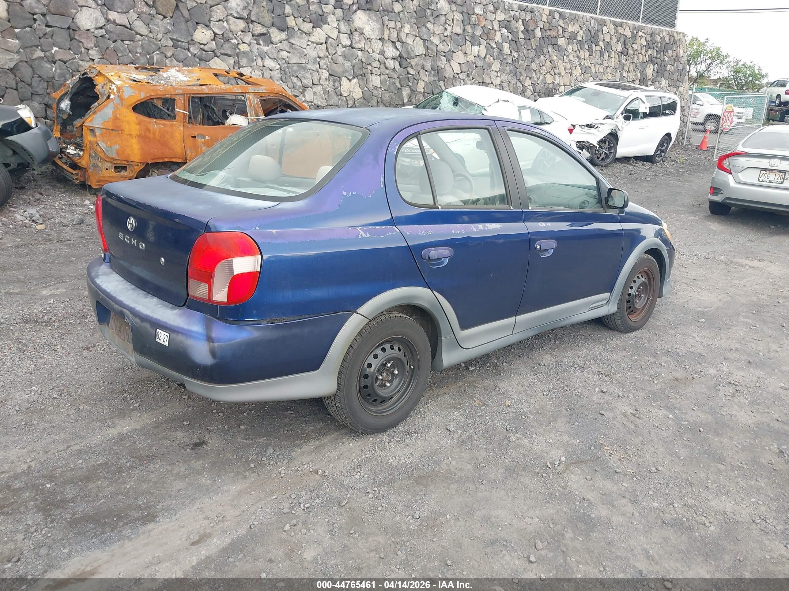2001 Toyota Echo   Blue vin: JTDBT123010137387